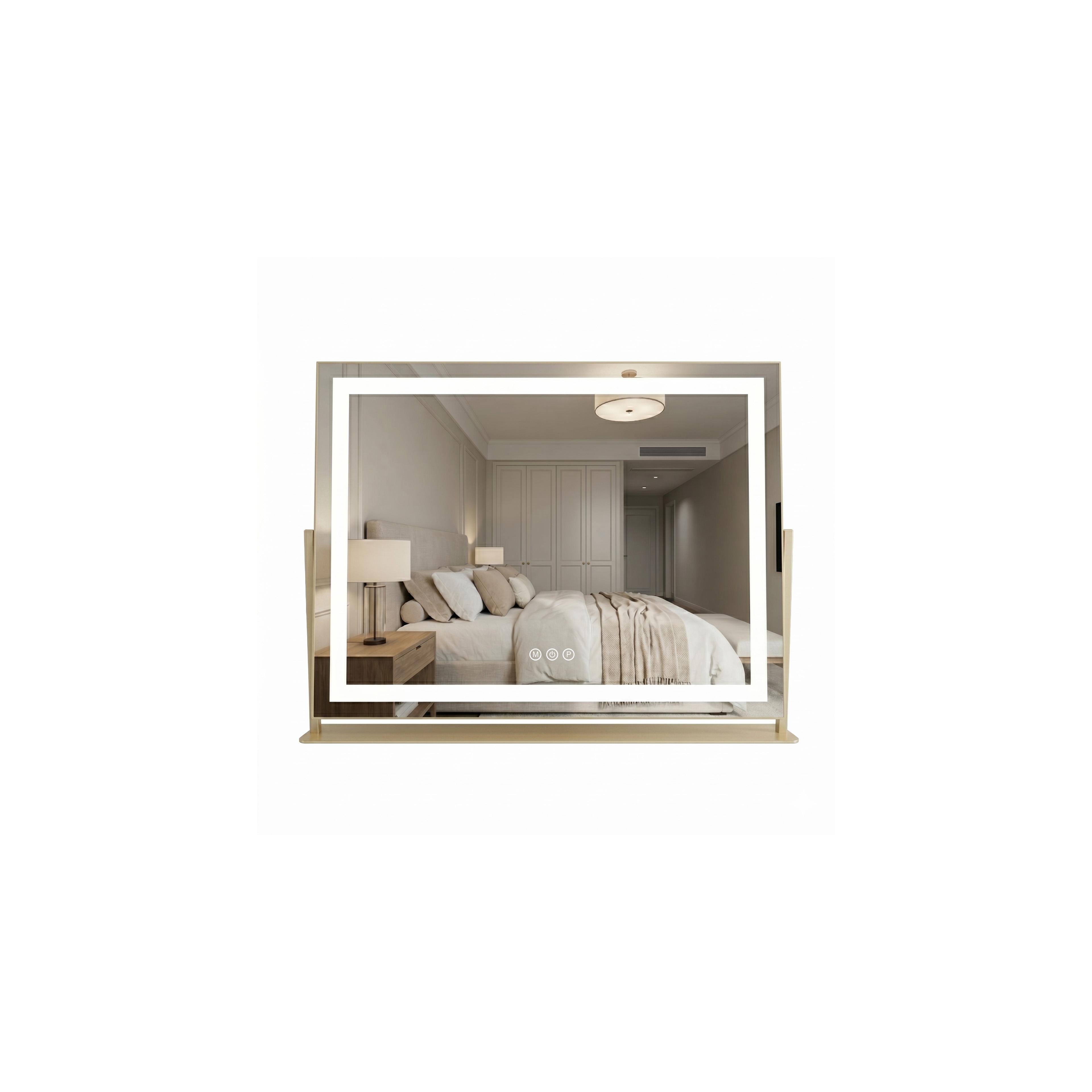 Spiegel LED STUDIO L.Gold 58x45
