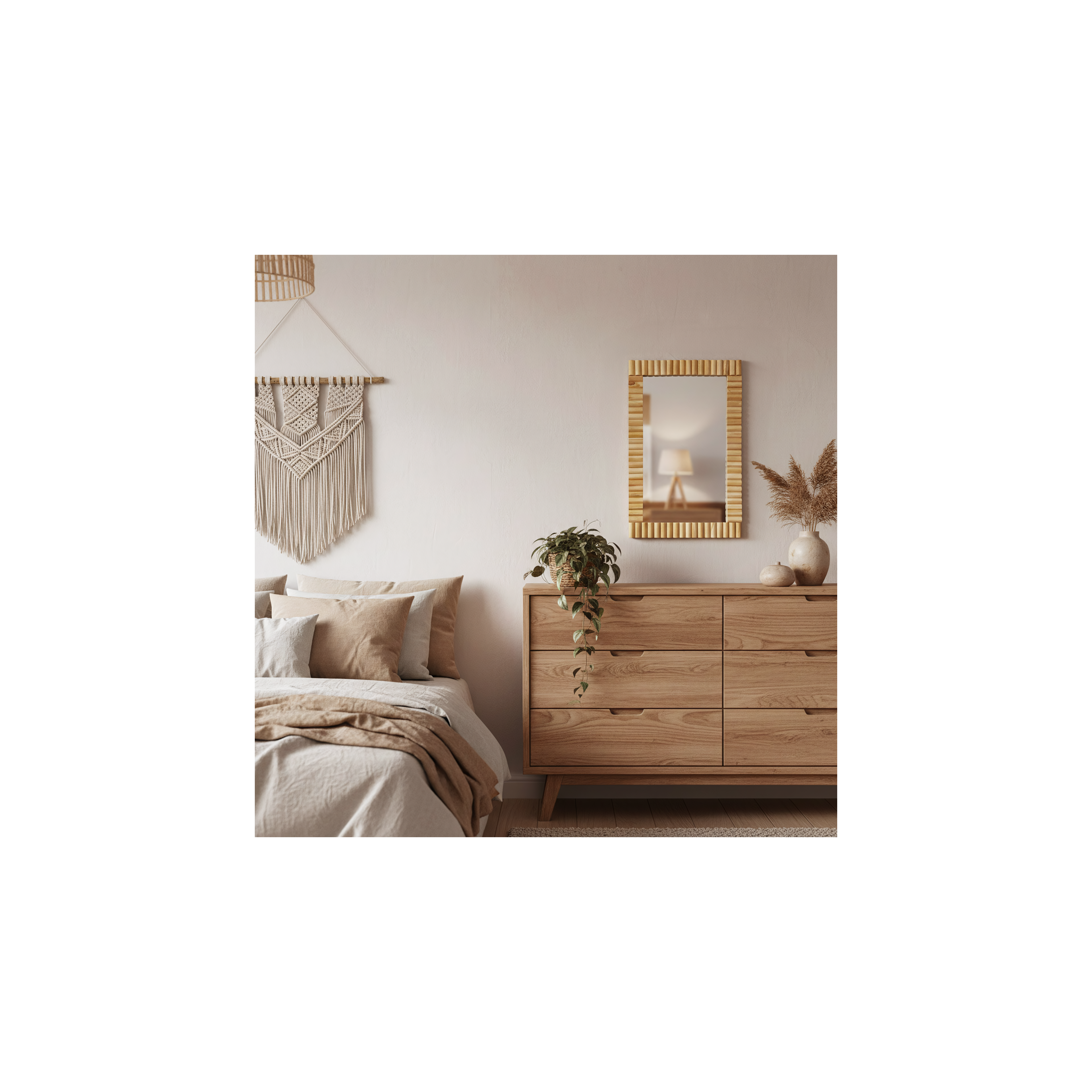 Boho-Wandspiegel 55CM KLNA-MR01