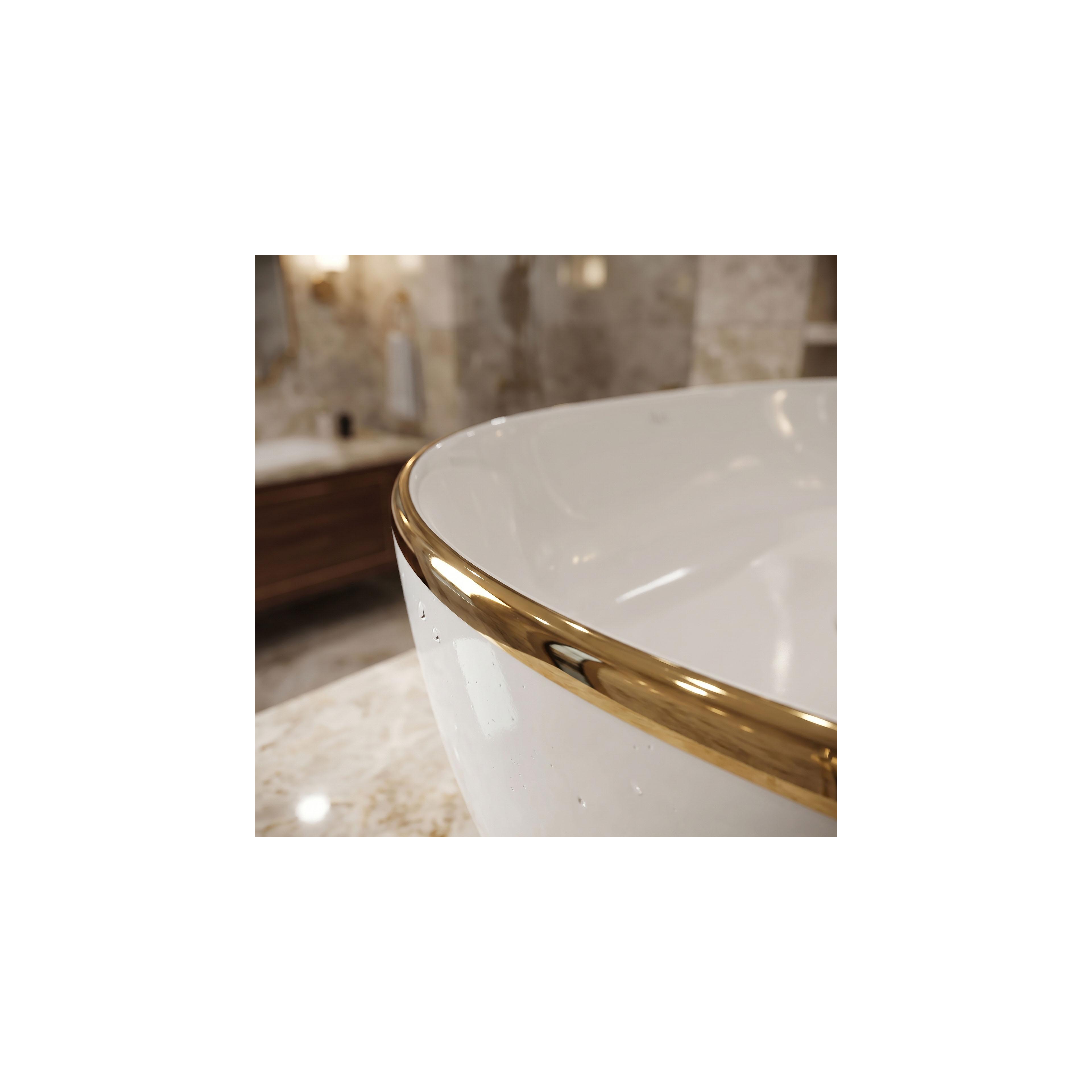Aufsatzwaschbecken Rea CLEO white Black edge