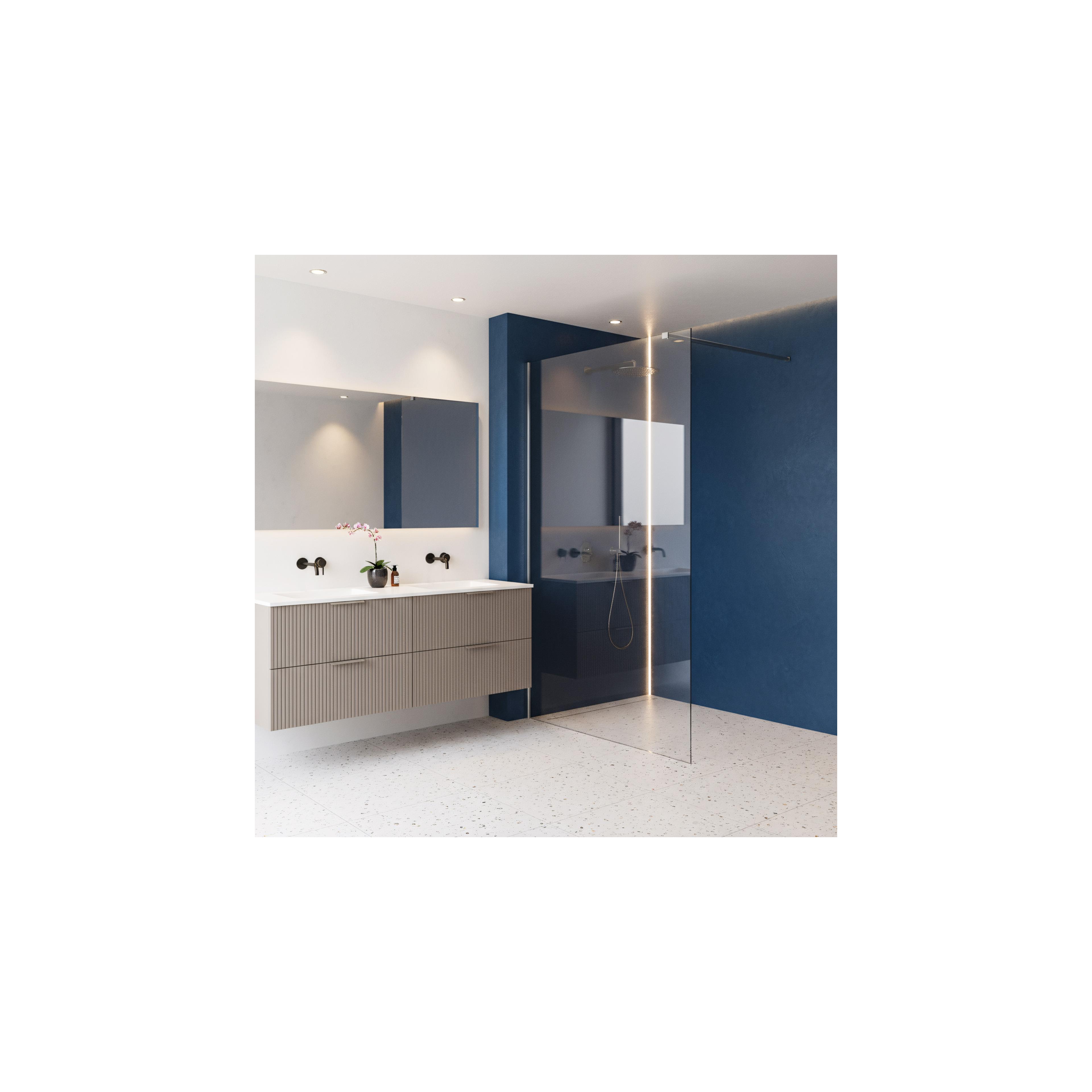Paroi de douche Rea Flexi Transparent / Chrome 130