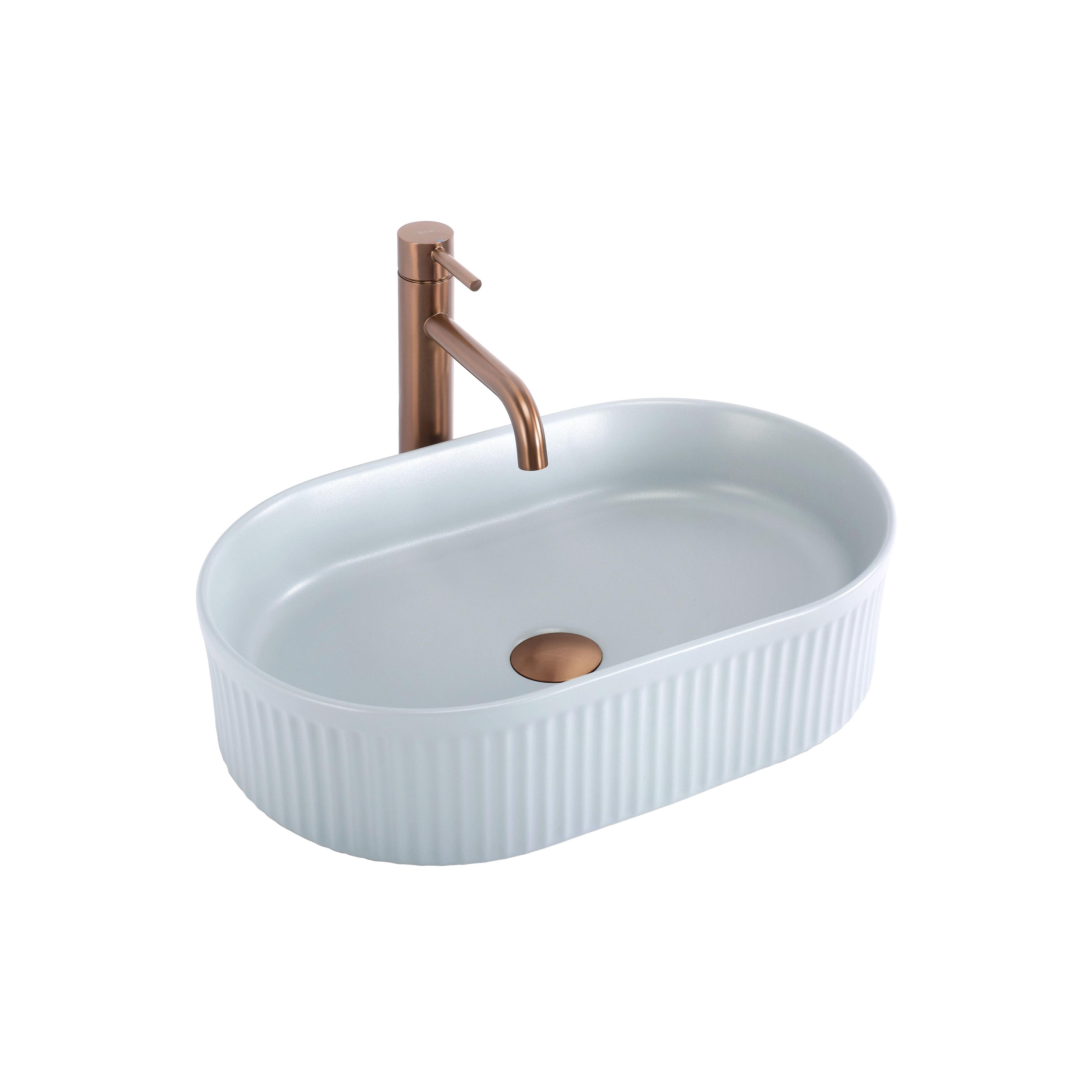 Countertop washbasin Rea Vanda Baby Blue Matt