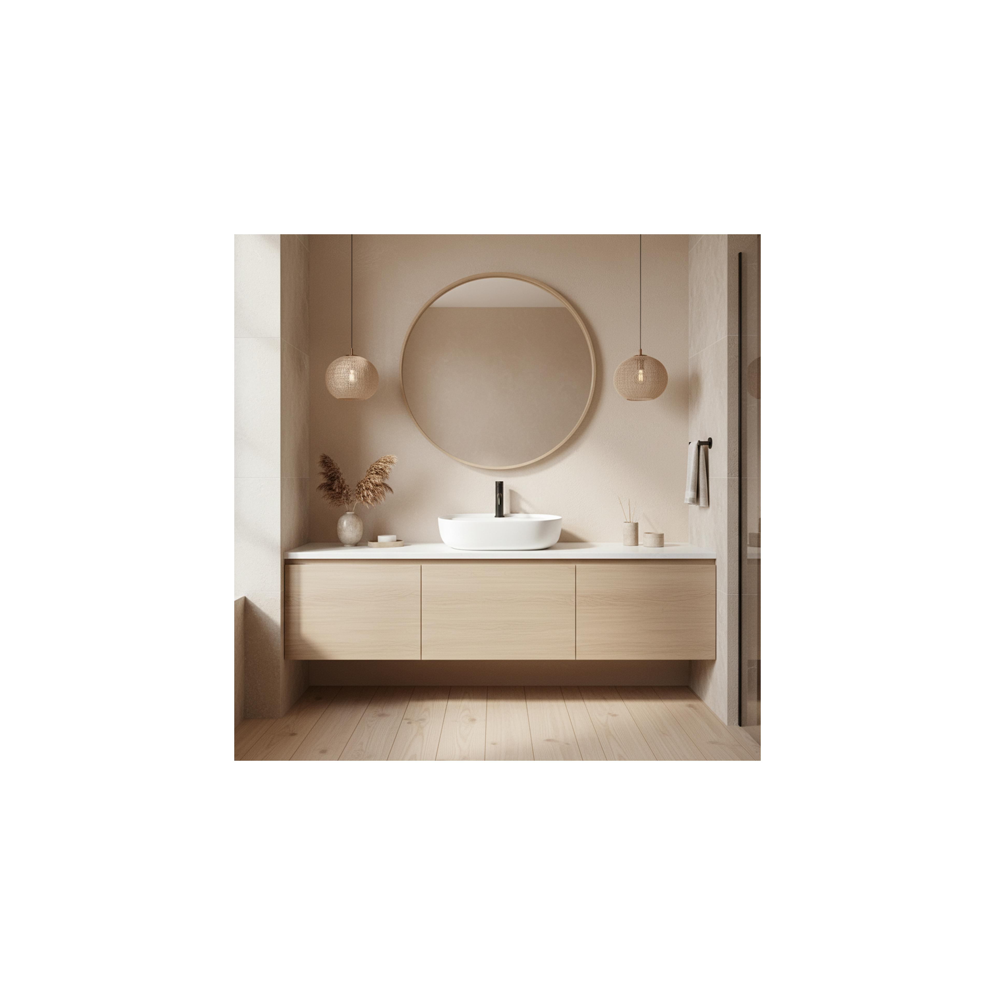 Nablatni umivaonik REA Aura 51 White Matt
