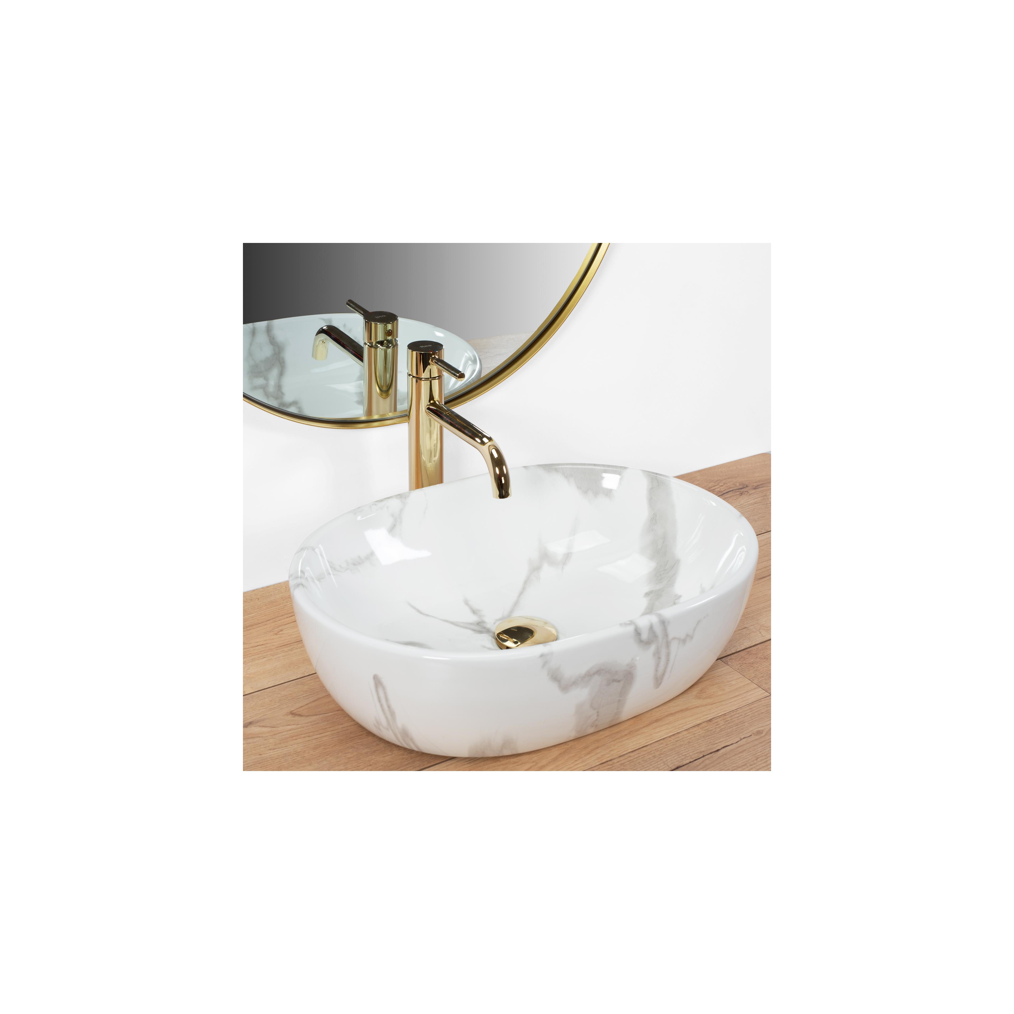 Aufsatzwaschbecken Rea Amelia Marmo Shiny