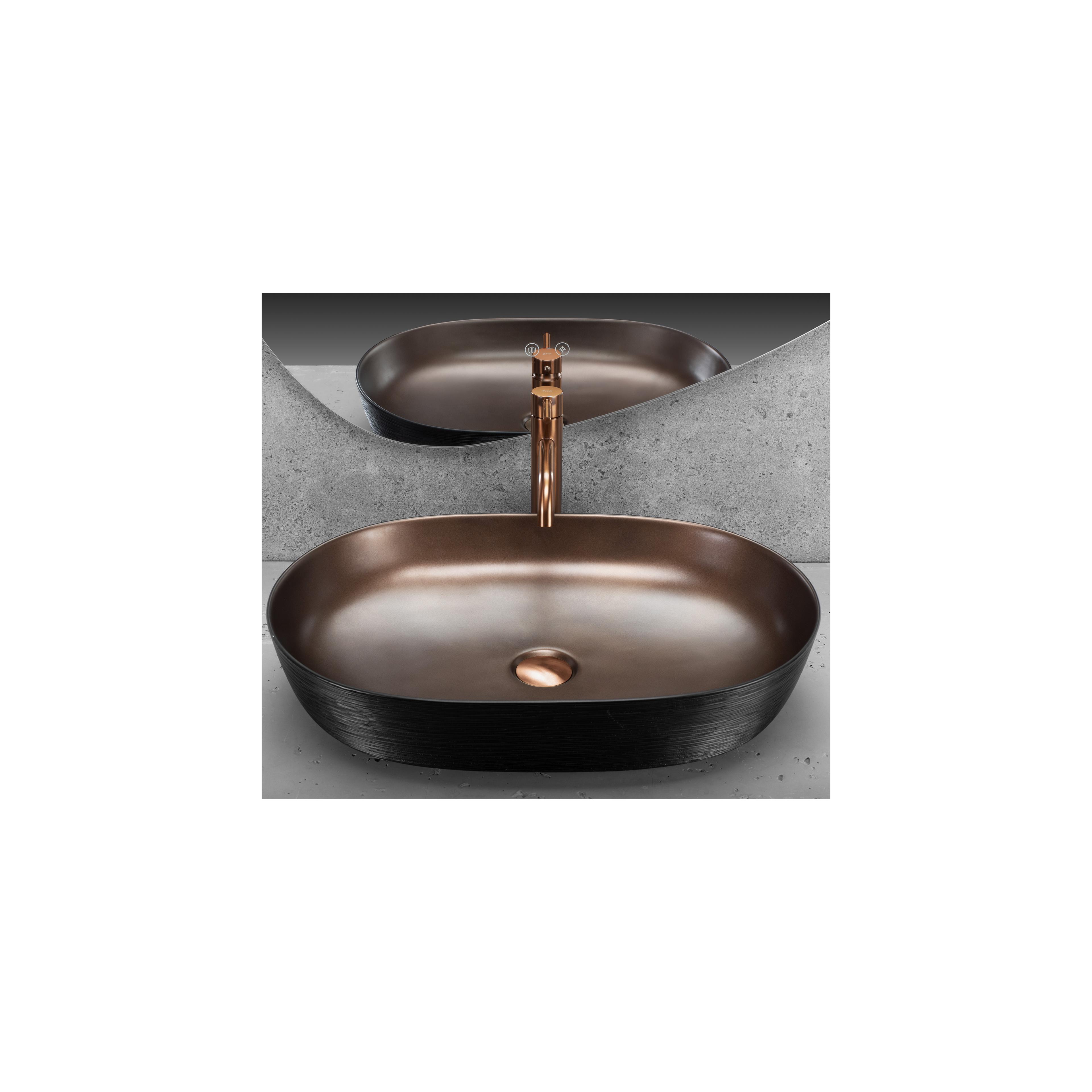 Aufsatzwaschbecken CLEO 61 Copper Bush / Black – REA