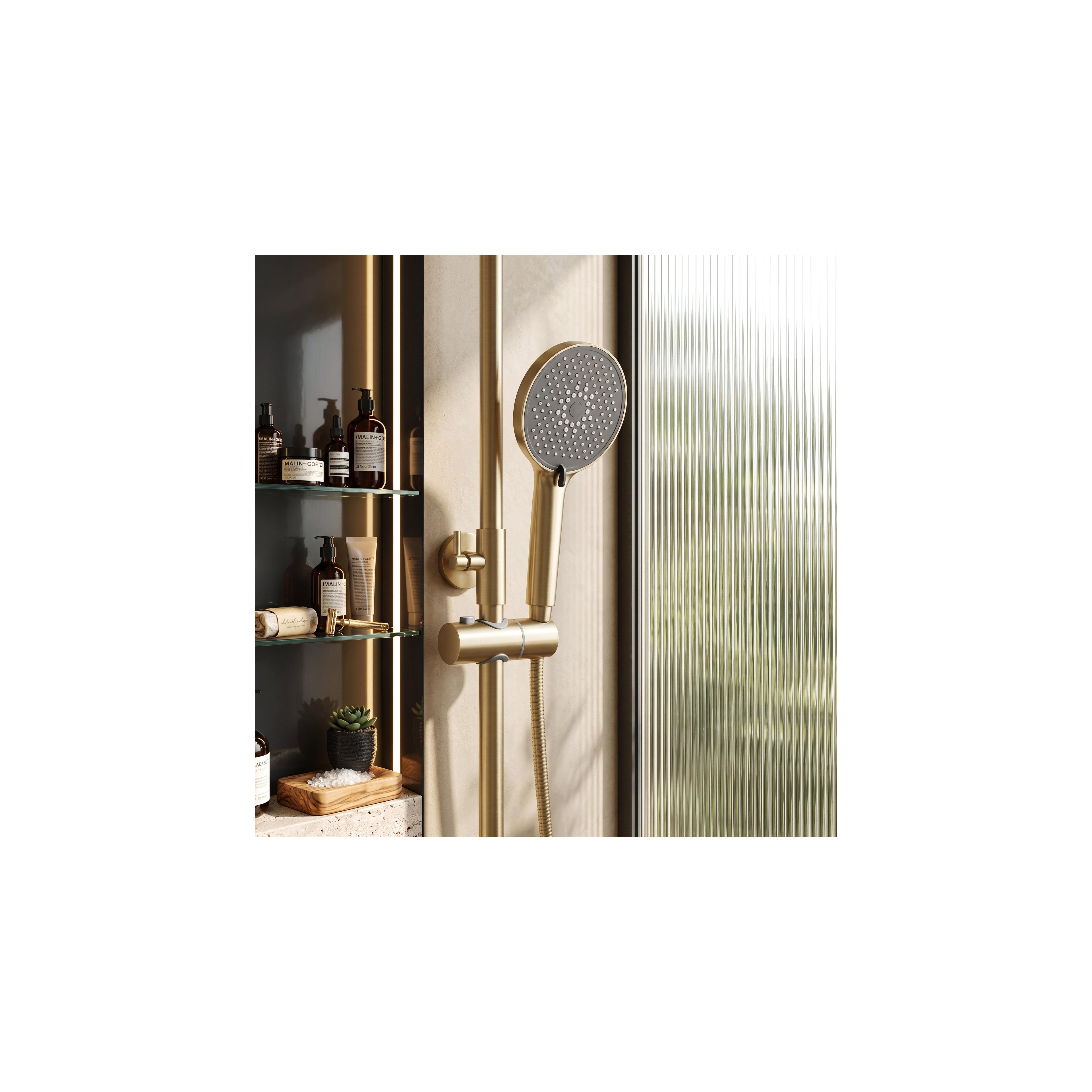 Duschgarnitur PREMIUM Rea Maxim Brush Gold