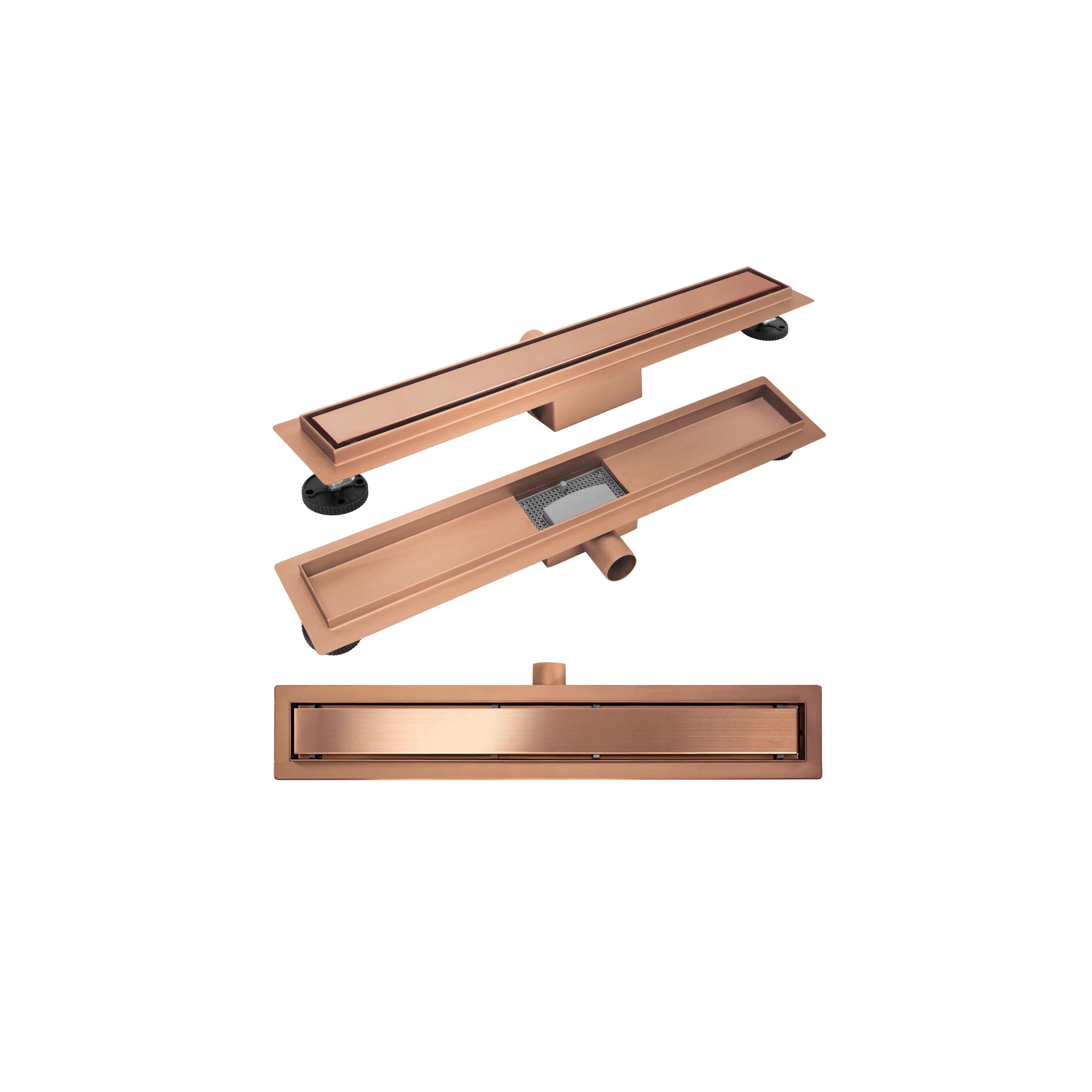 Linear drainage Rea Neox brush copper 60