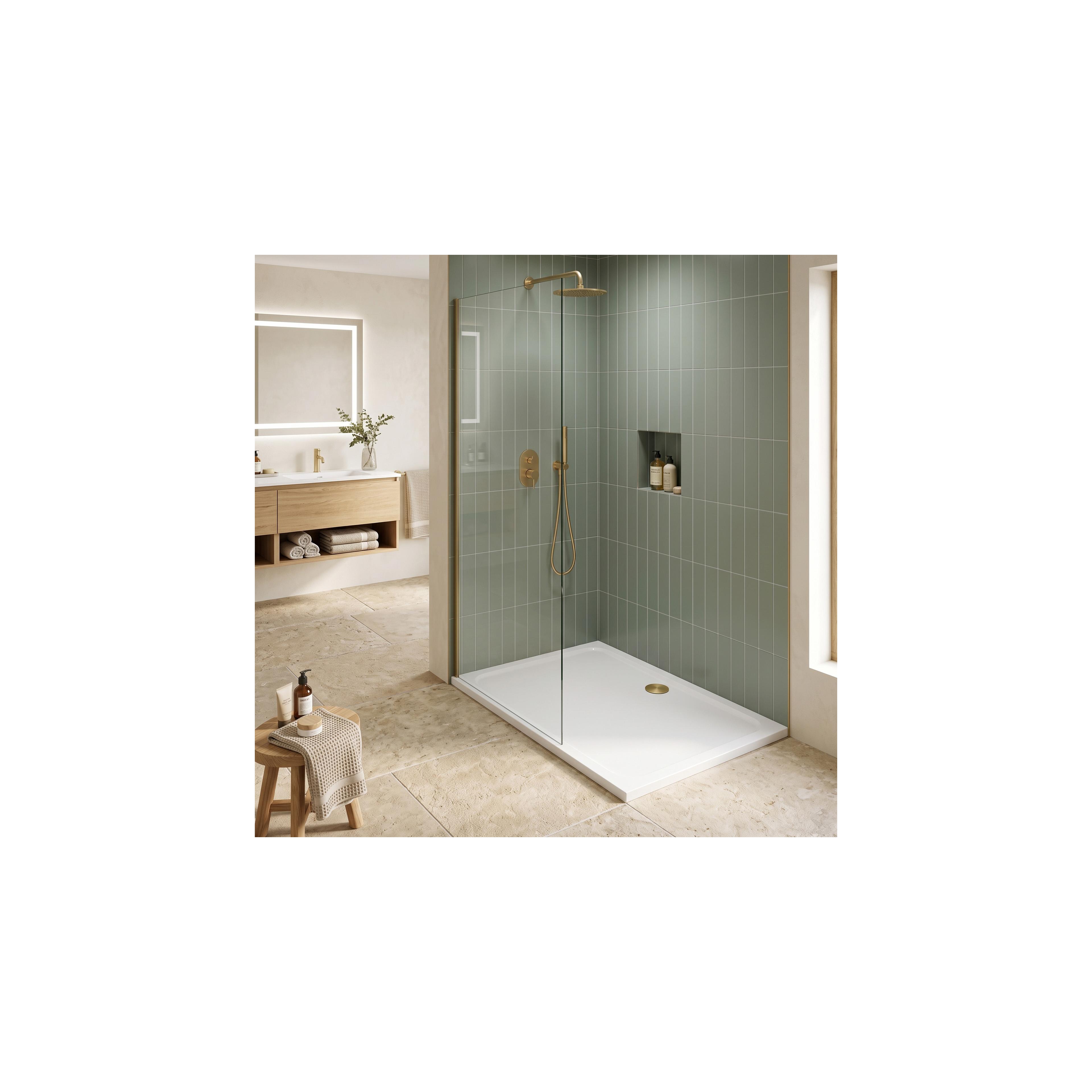 Akrylbrost dusch Rea Belmond vit 90x120 Brush Gold