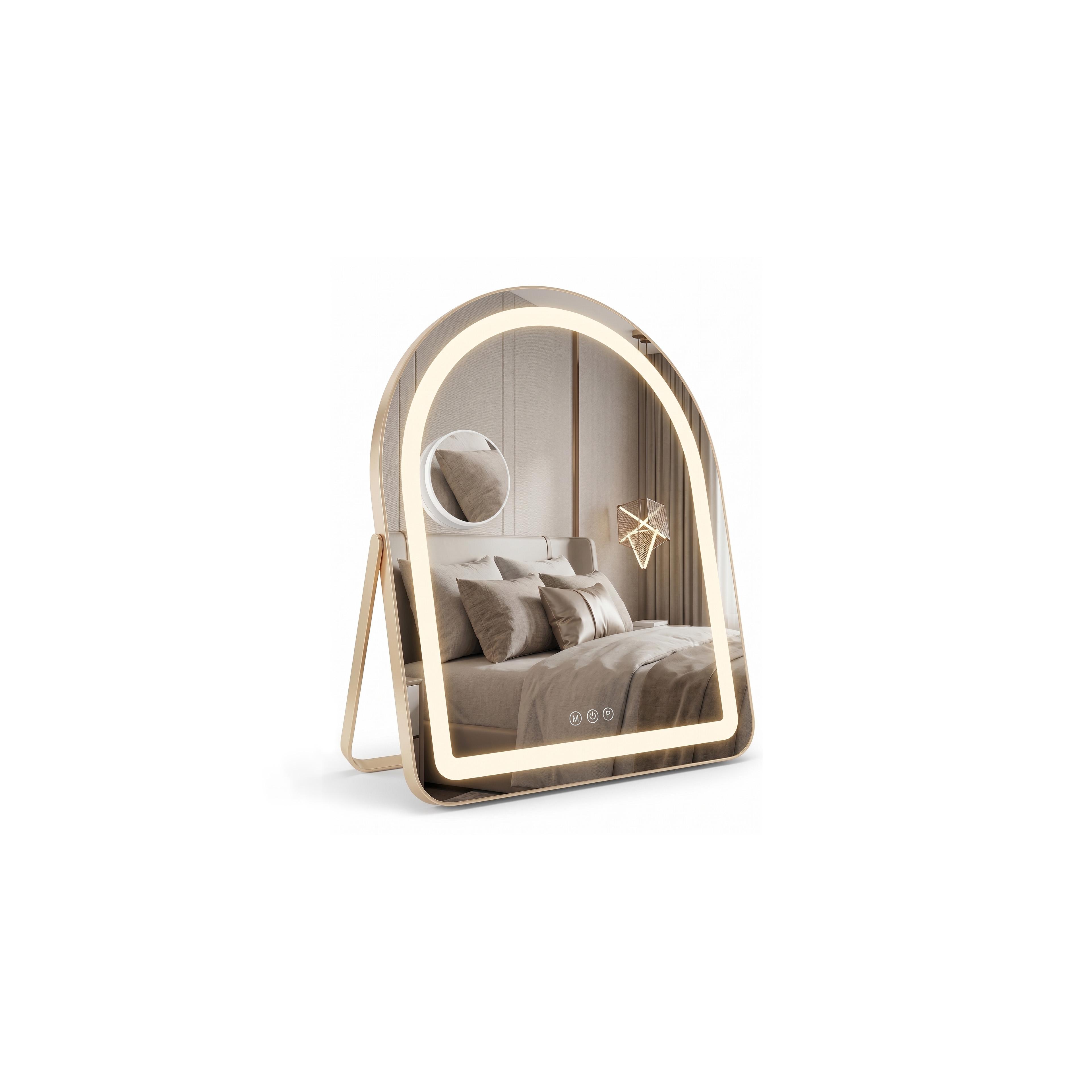 Spiegel LED GLAM L.Gold 40x45cm