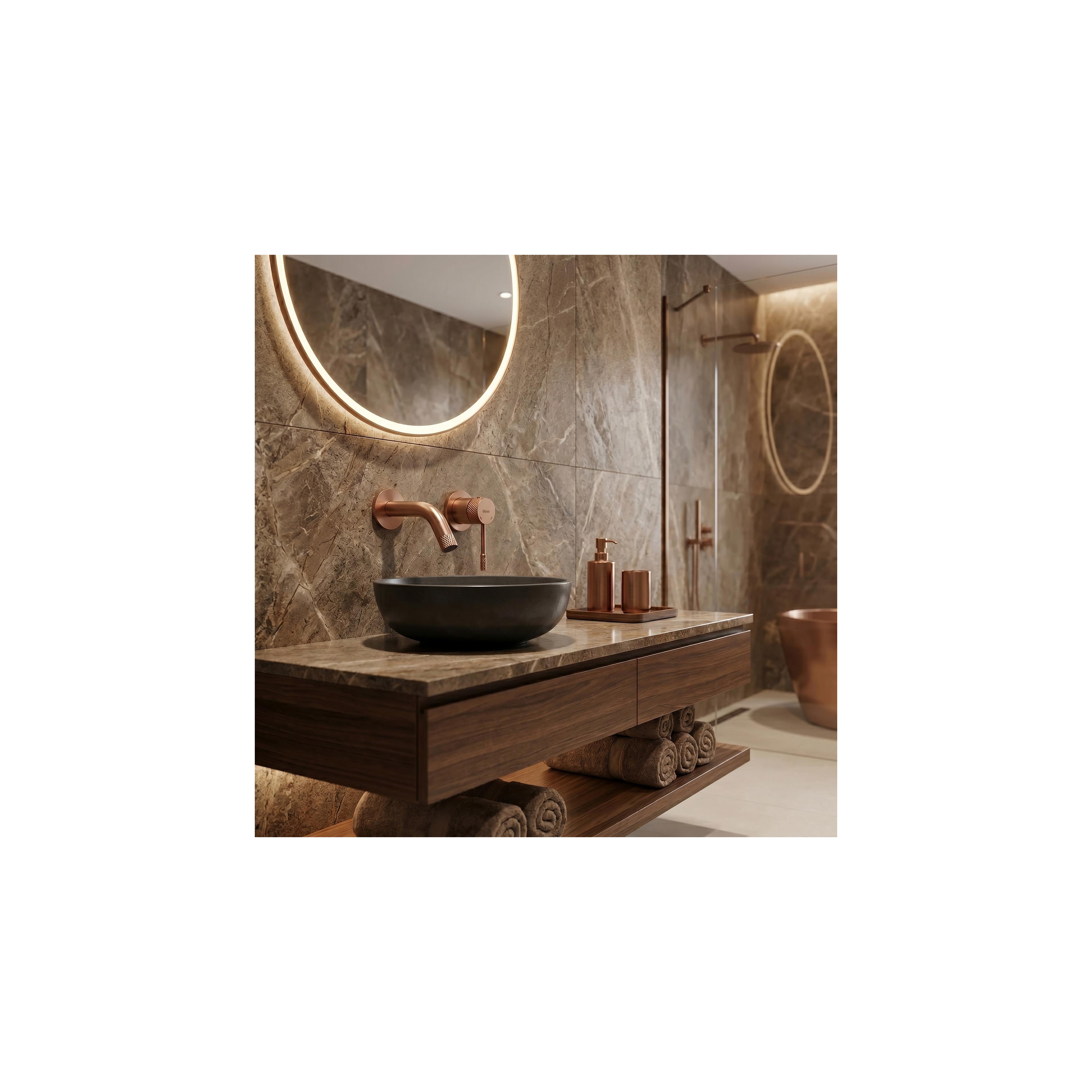 Wall Mounted faucet REA Venti Brush Copper