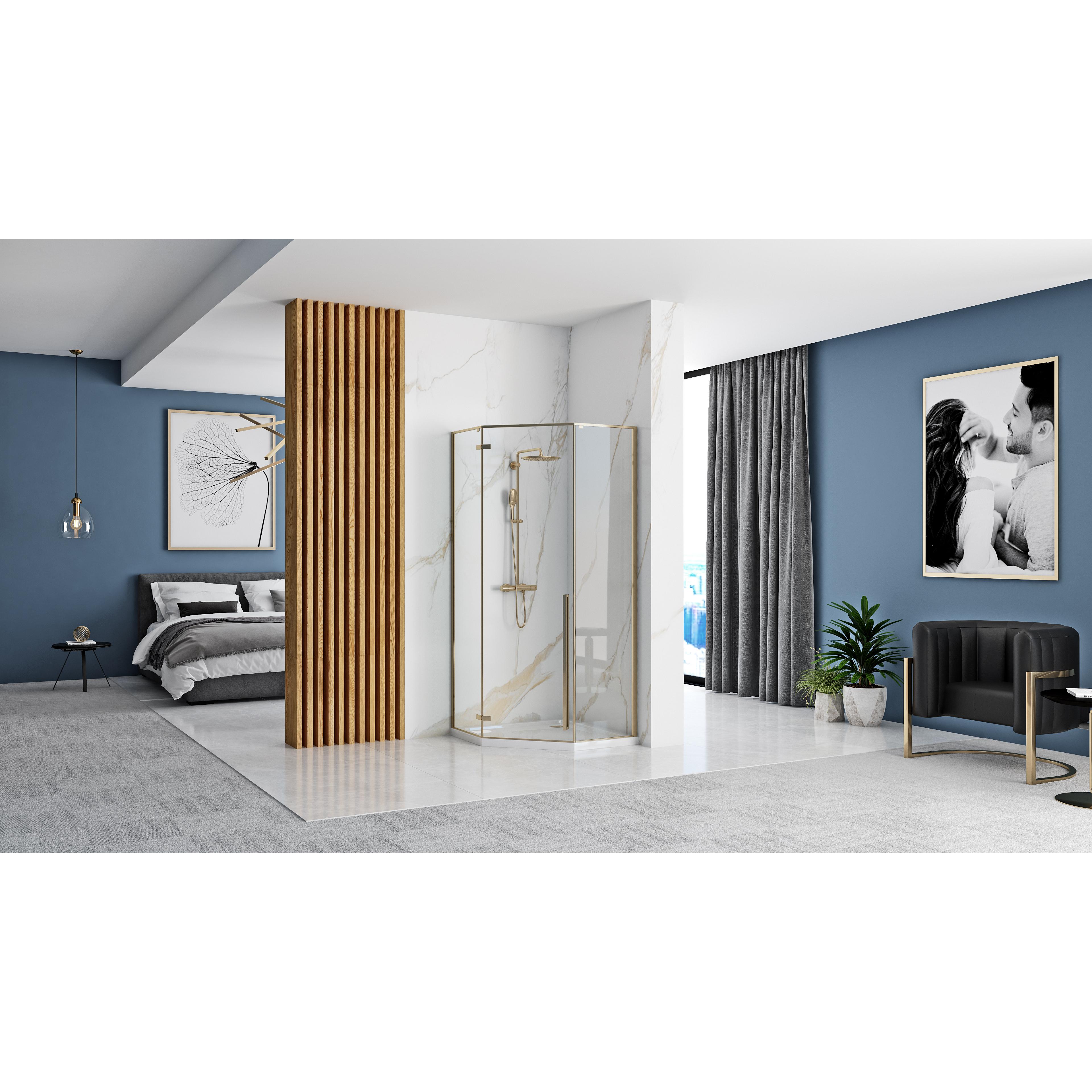 Καμπίνα ντους Rea DIAMOND 80x80 Black MAT