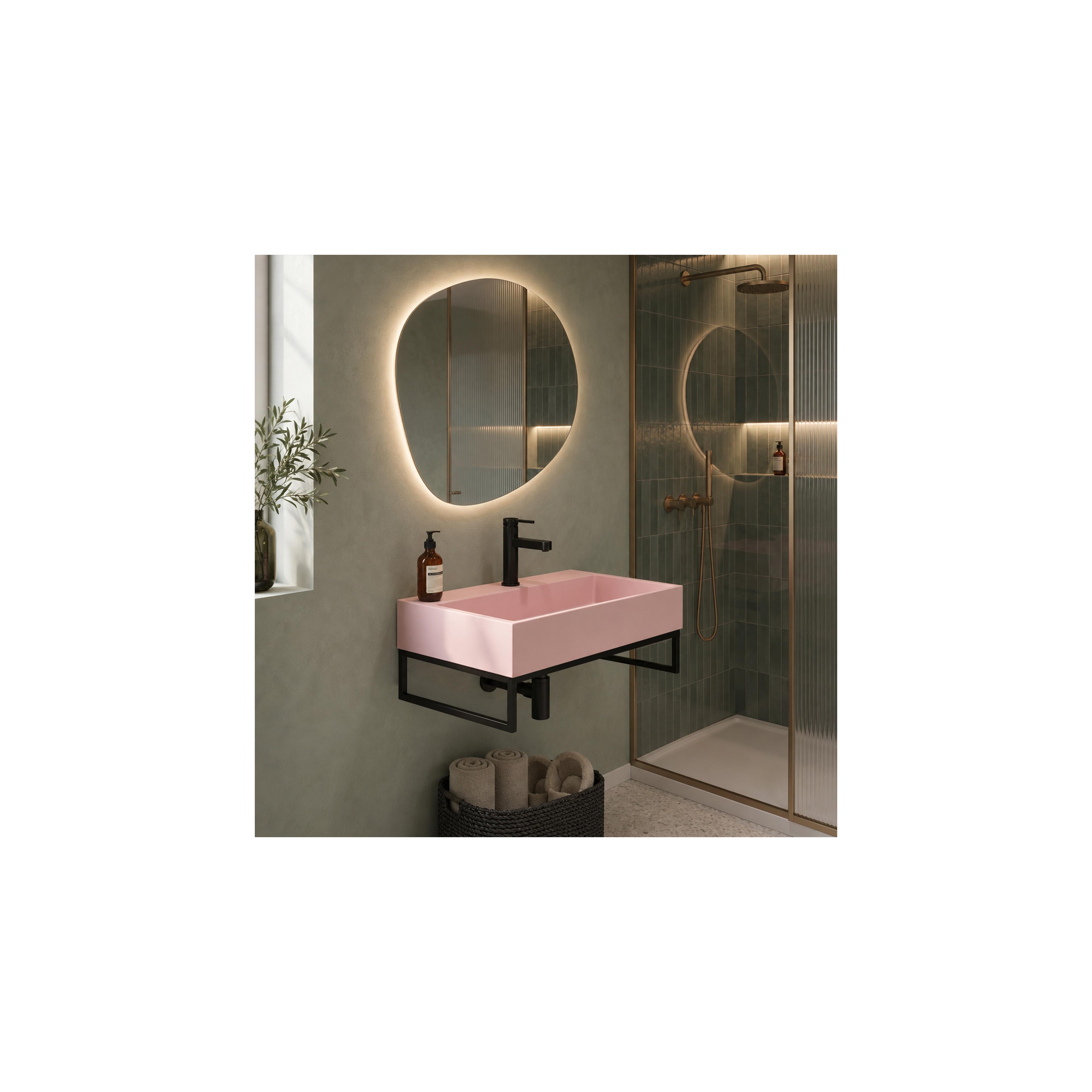 Nablatni umivaonik GOYA PINK 50CM + Okvir