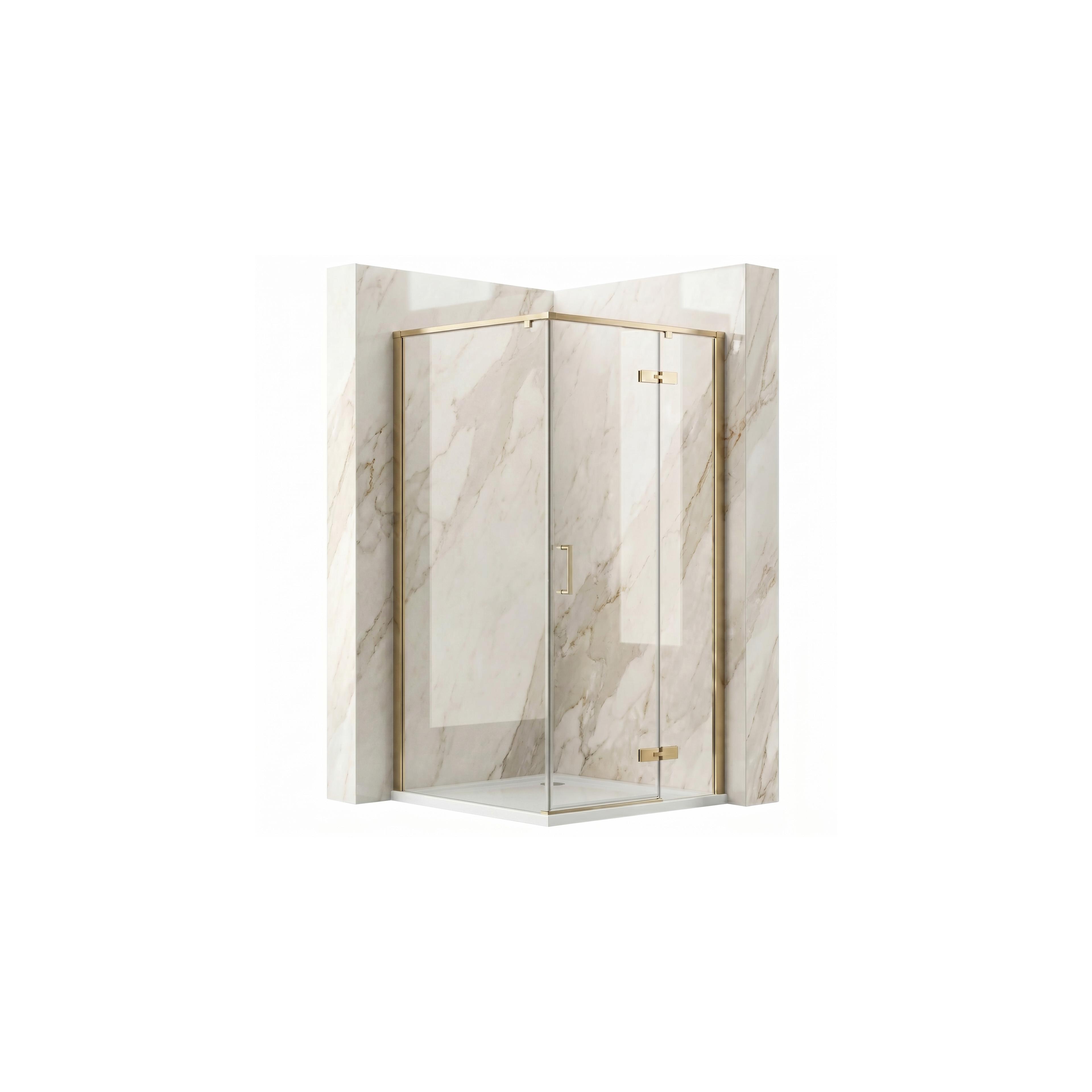 Duschkabine Rea Bruno 90x90 Brush Gold