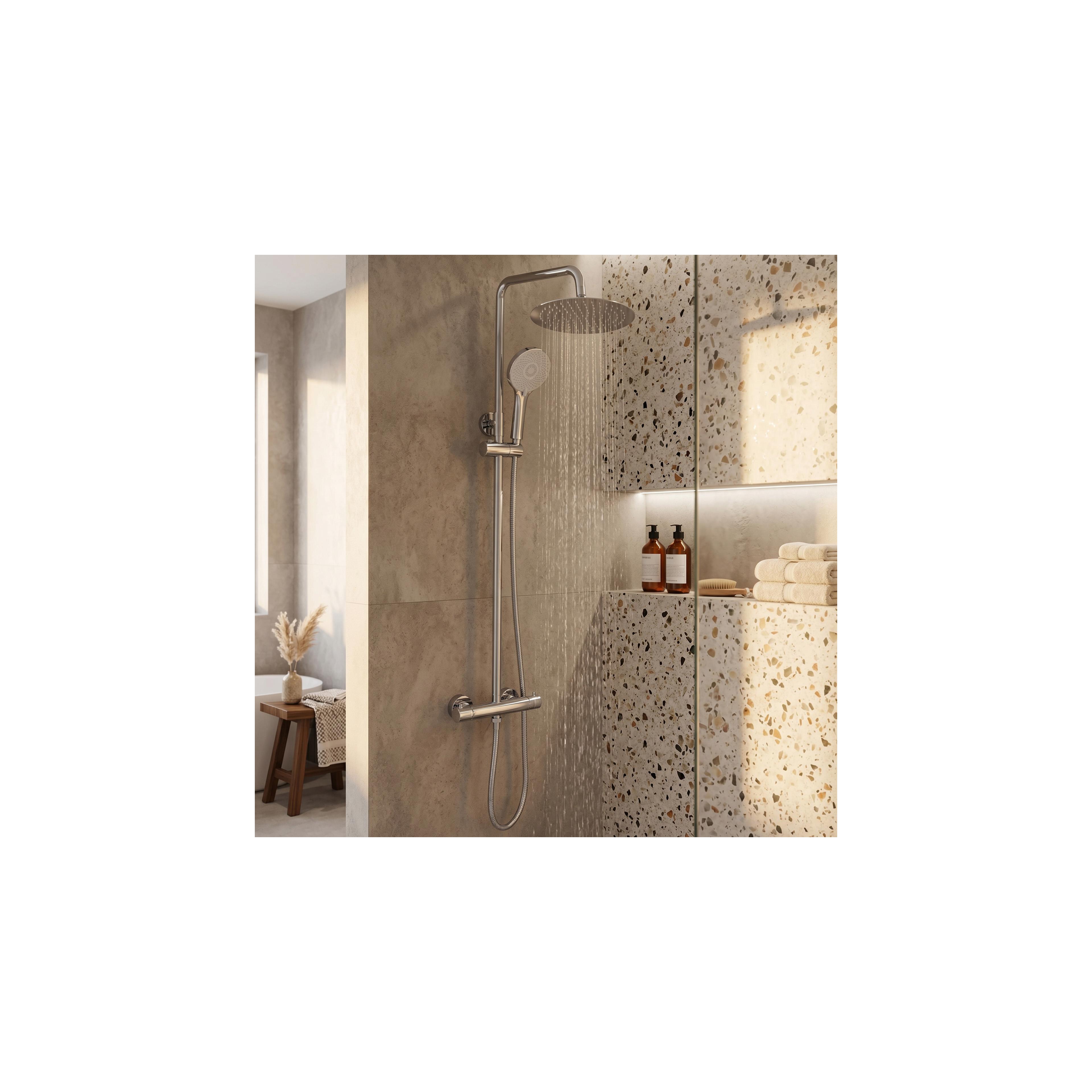 Duschset utan pip med termostat Rea Lungo Chrome