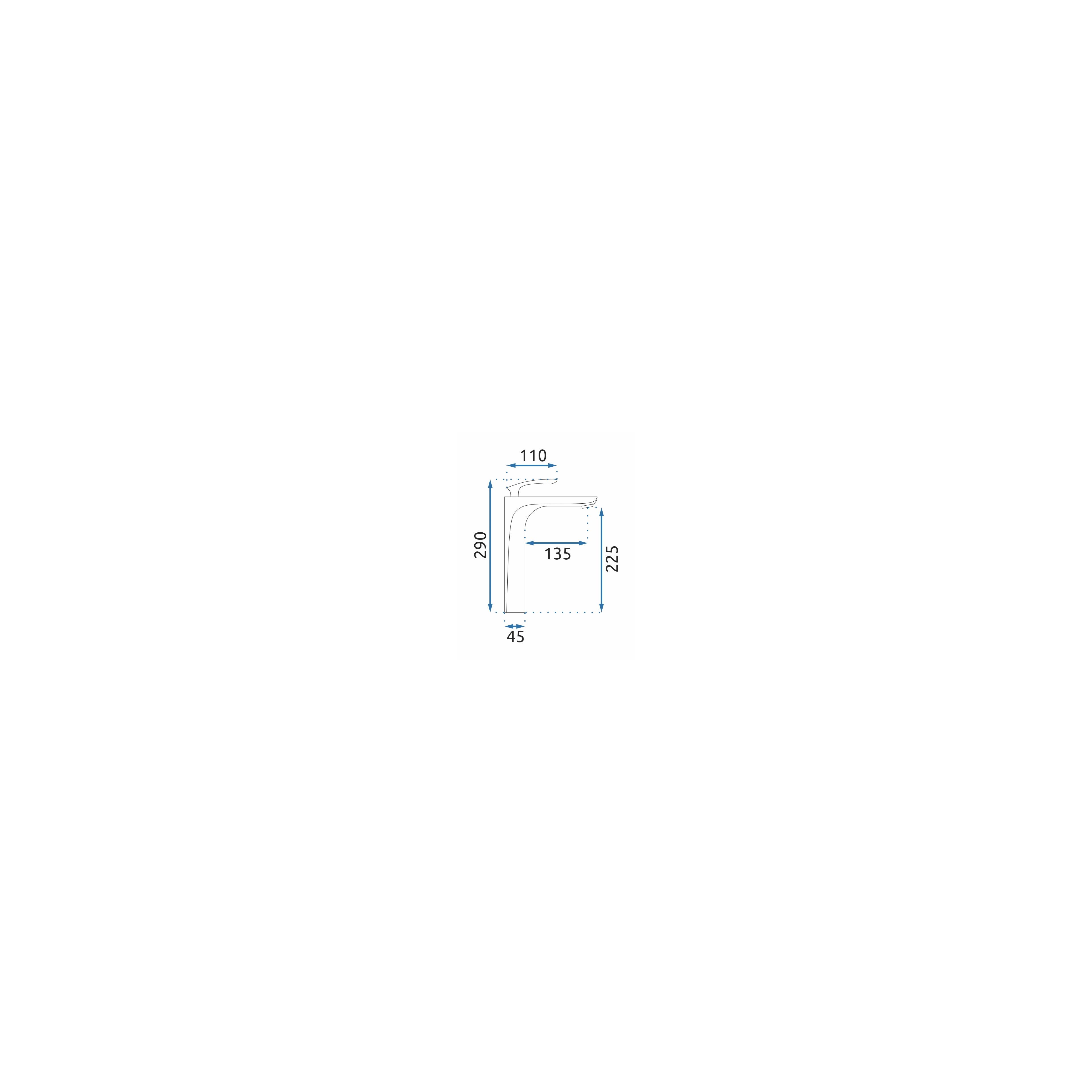 REA ORBIT White Gold Kõrge valamusegisti REA ORBIT White Gold