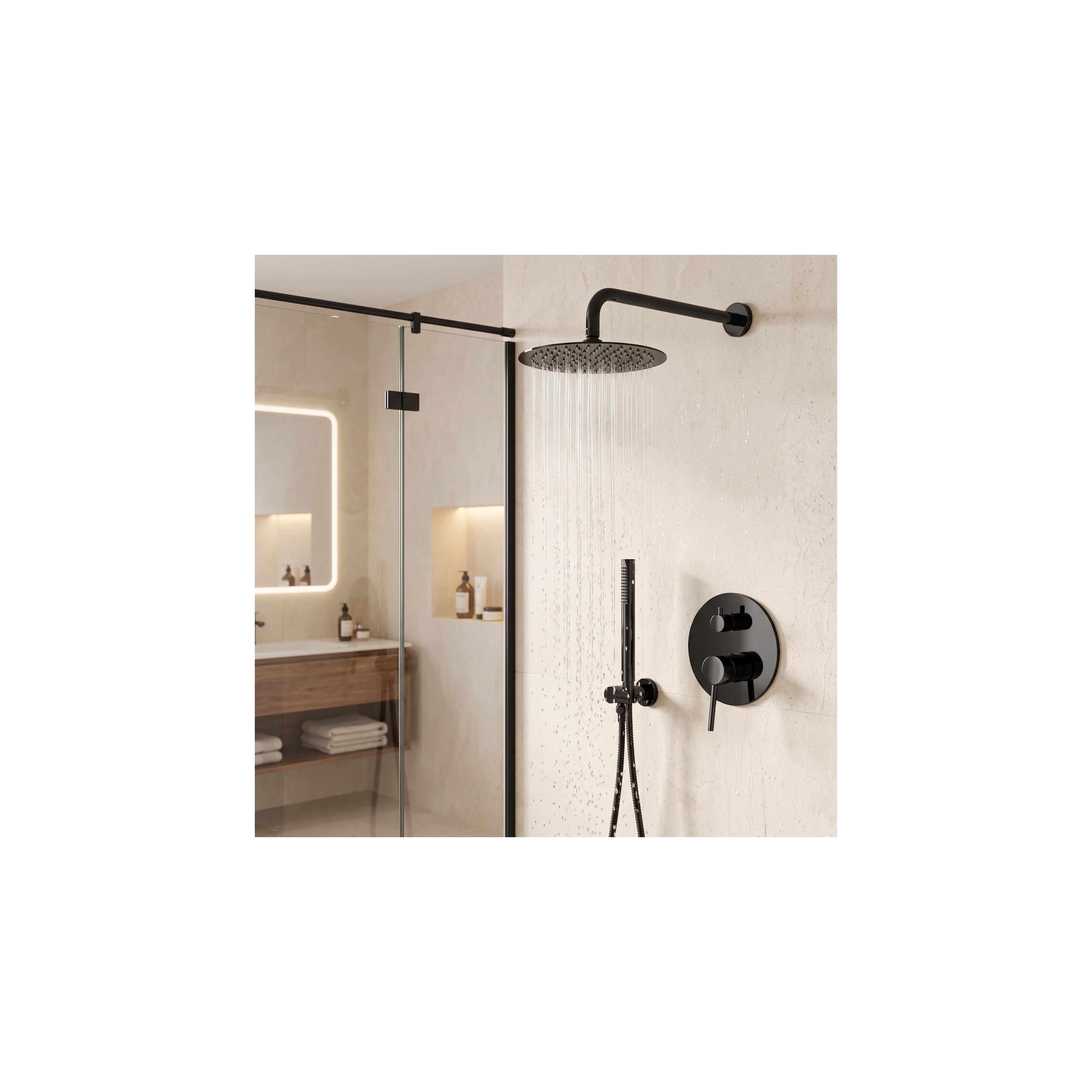 Kit de douche encastré REA Lungo Black Metallic + BOX