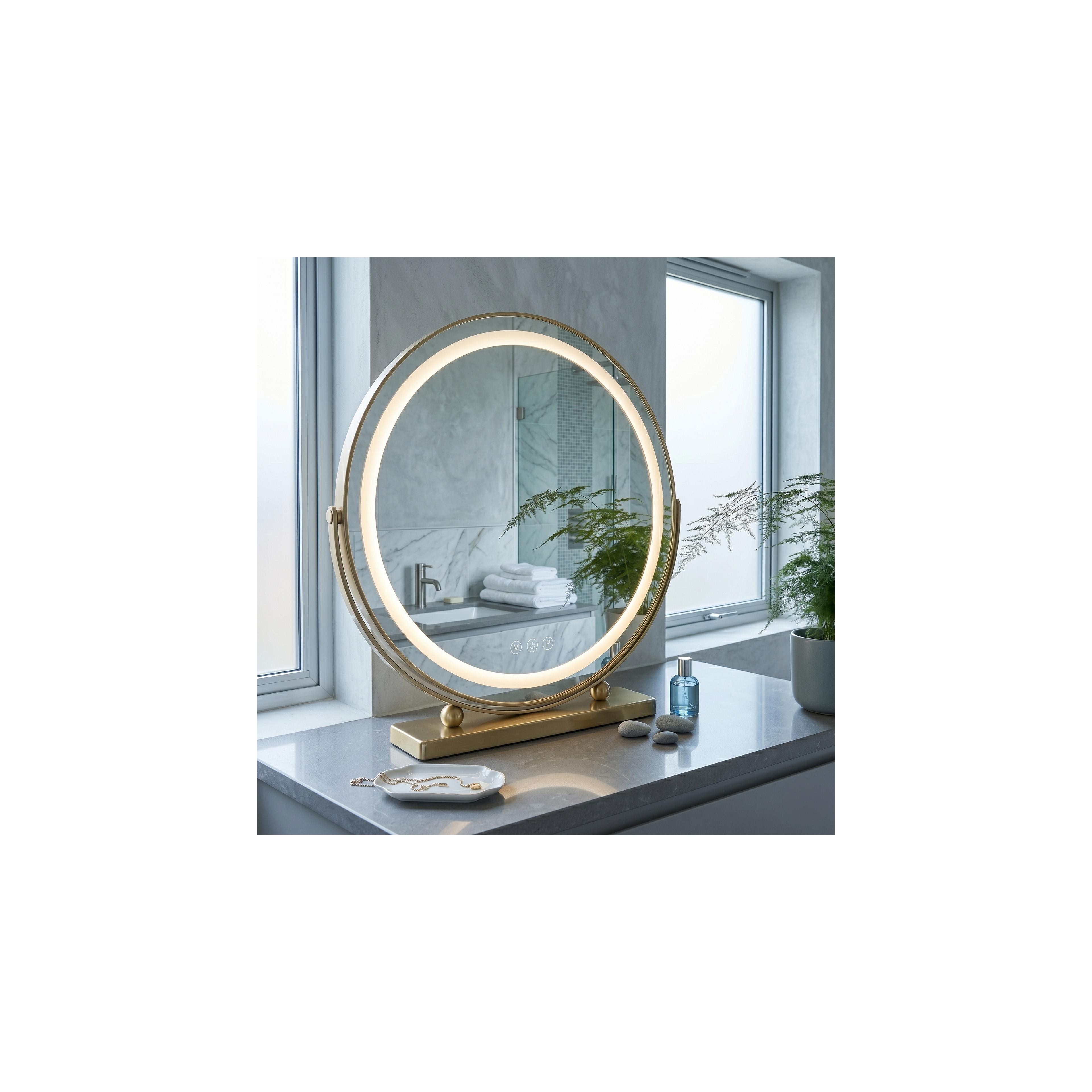 Spiegel LED MAKE-UP L.Gold 50 cm