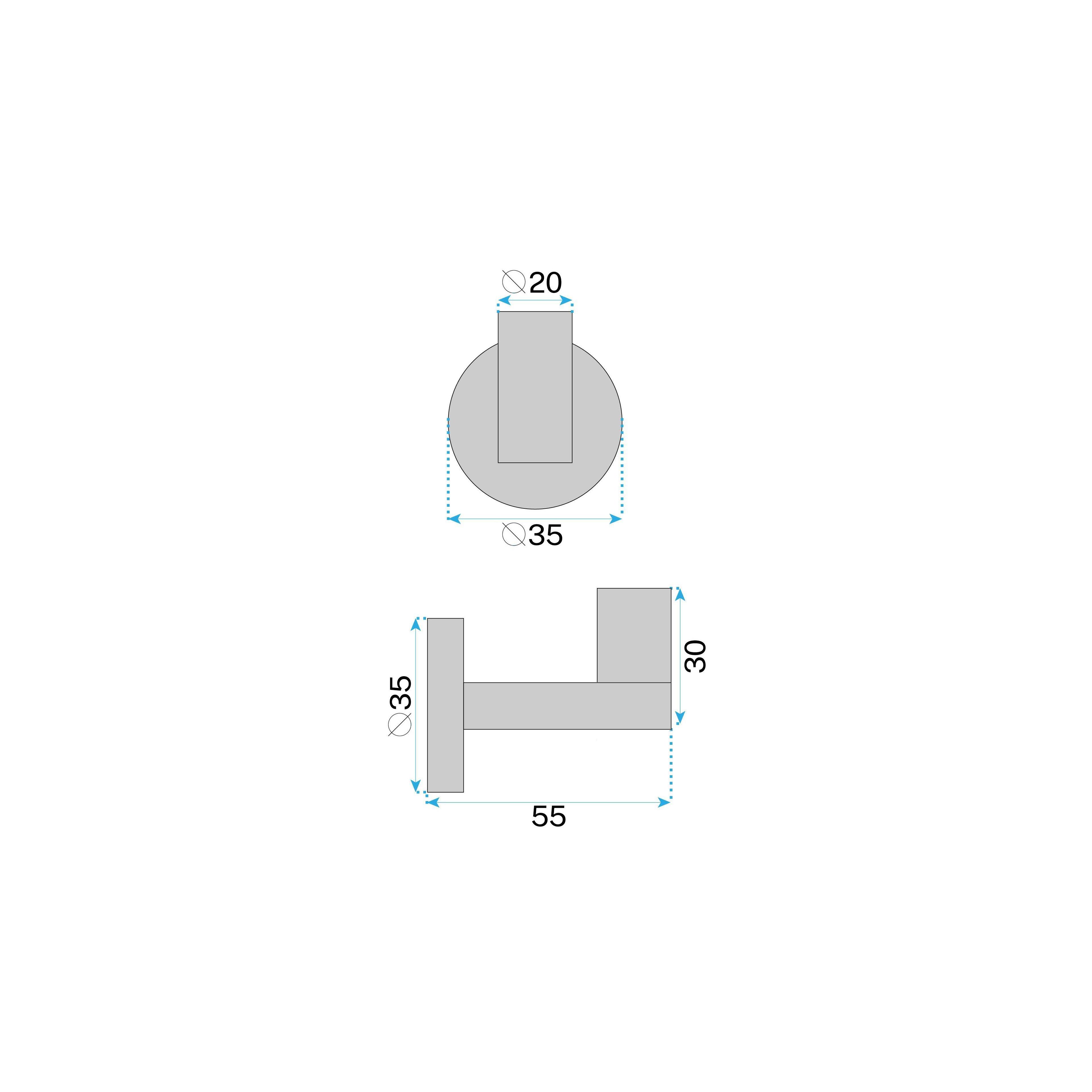 Bathroom hook 39104 ORI Titan