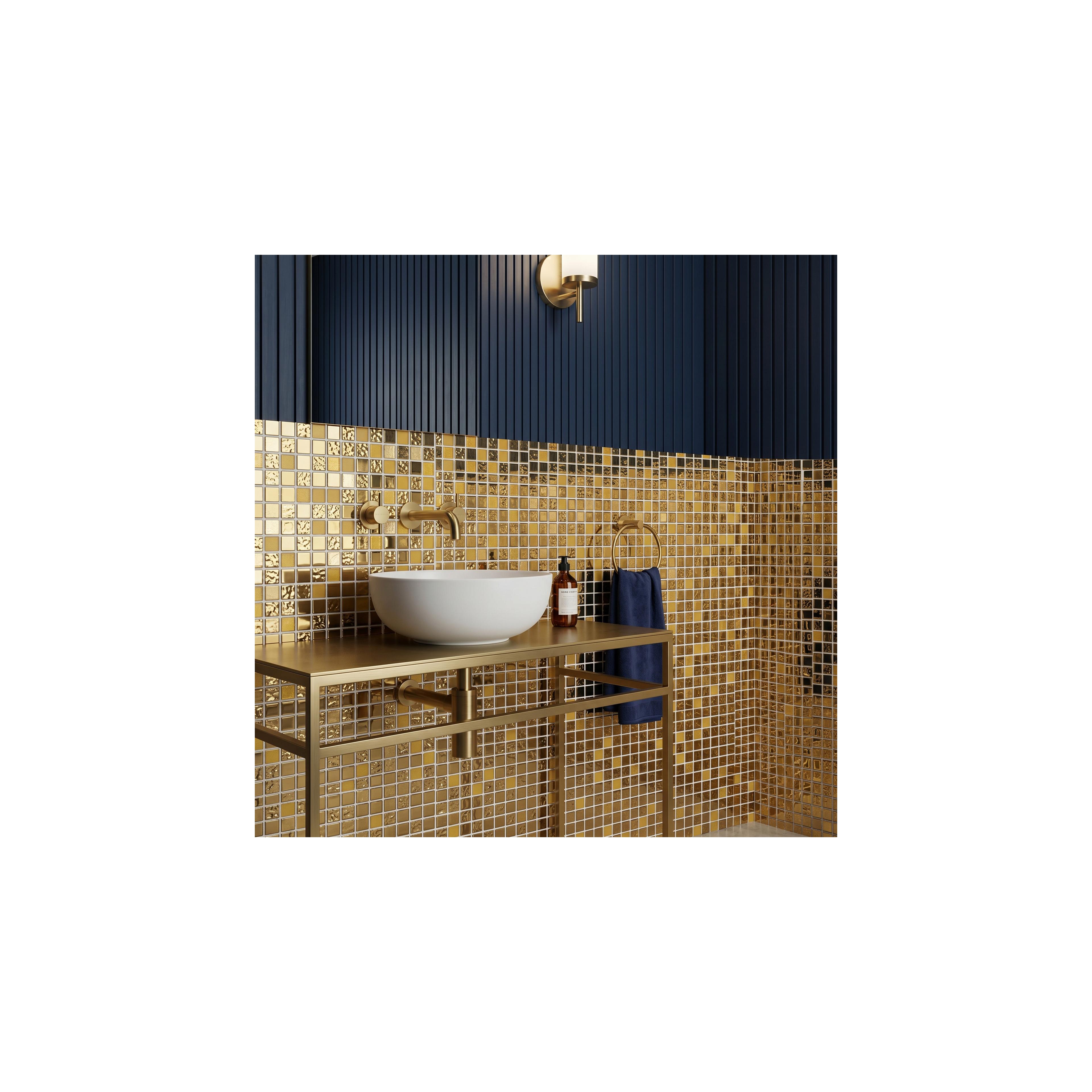Mosaik Dekor P14016 30x30cm Gold Glass