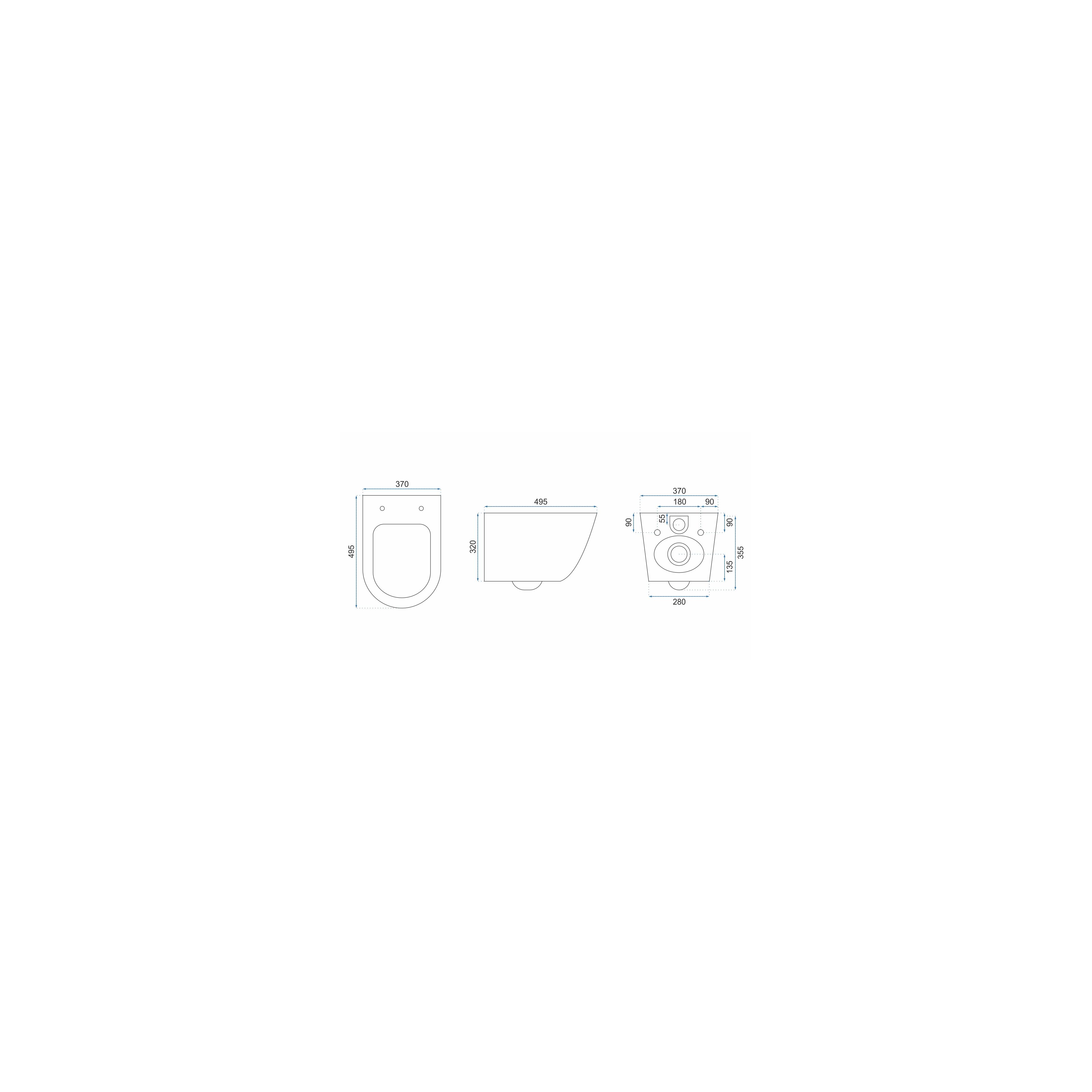 Viseća zdjela Wc Rea Carlo Mini Rimless Flat Black