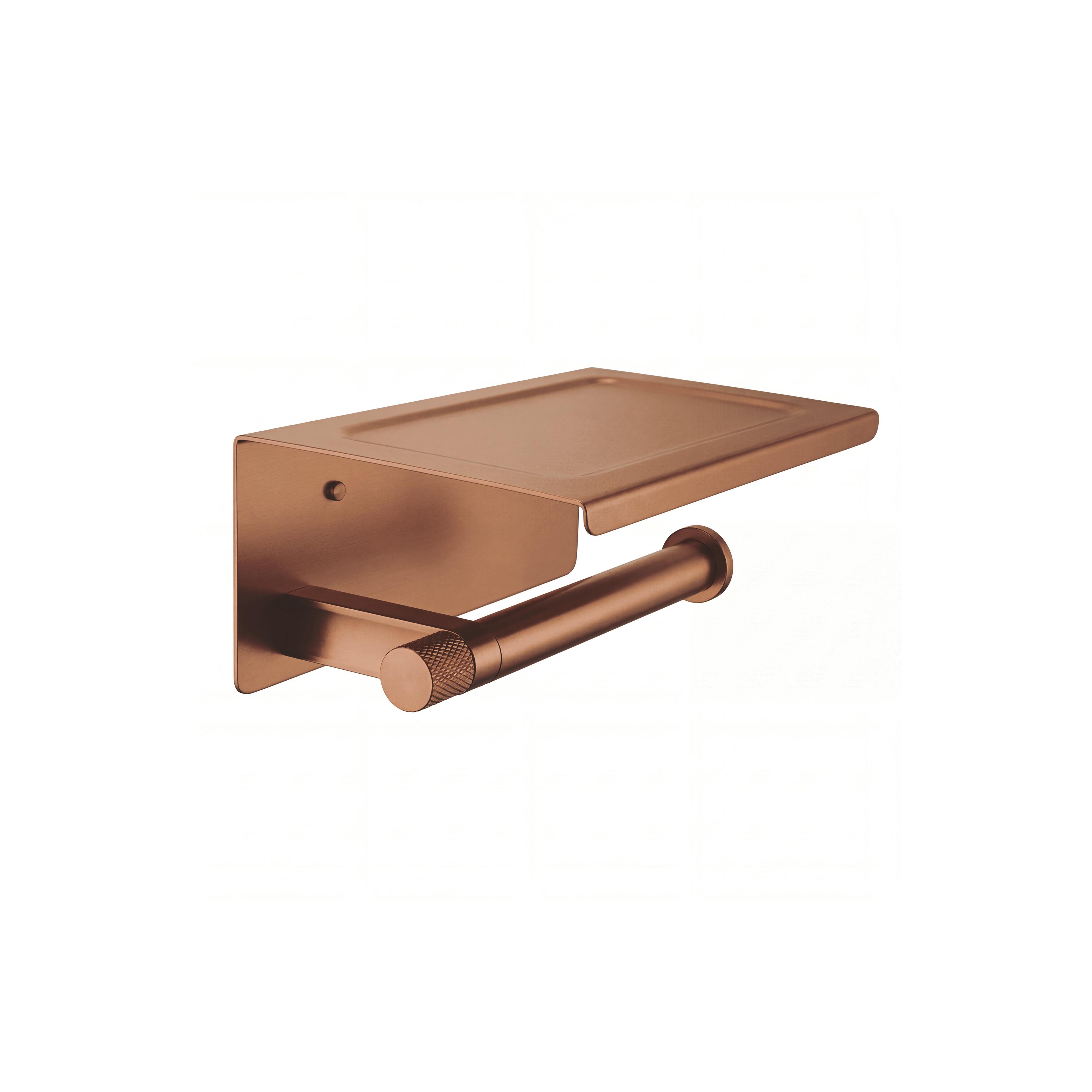 Toilettenpapierhalter mit Ablage 39105A ORI Brush Copper