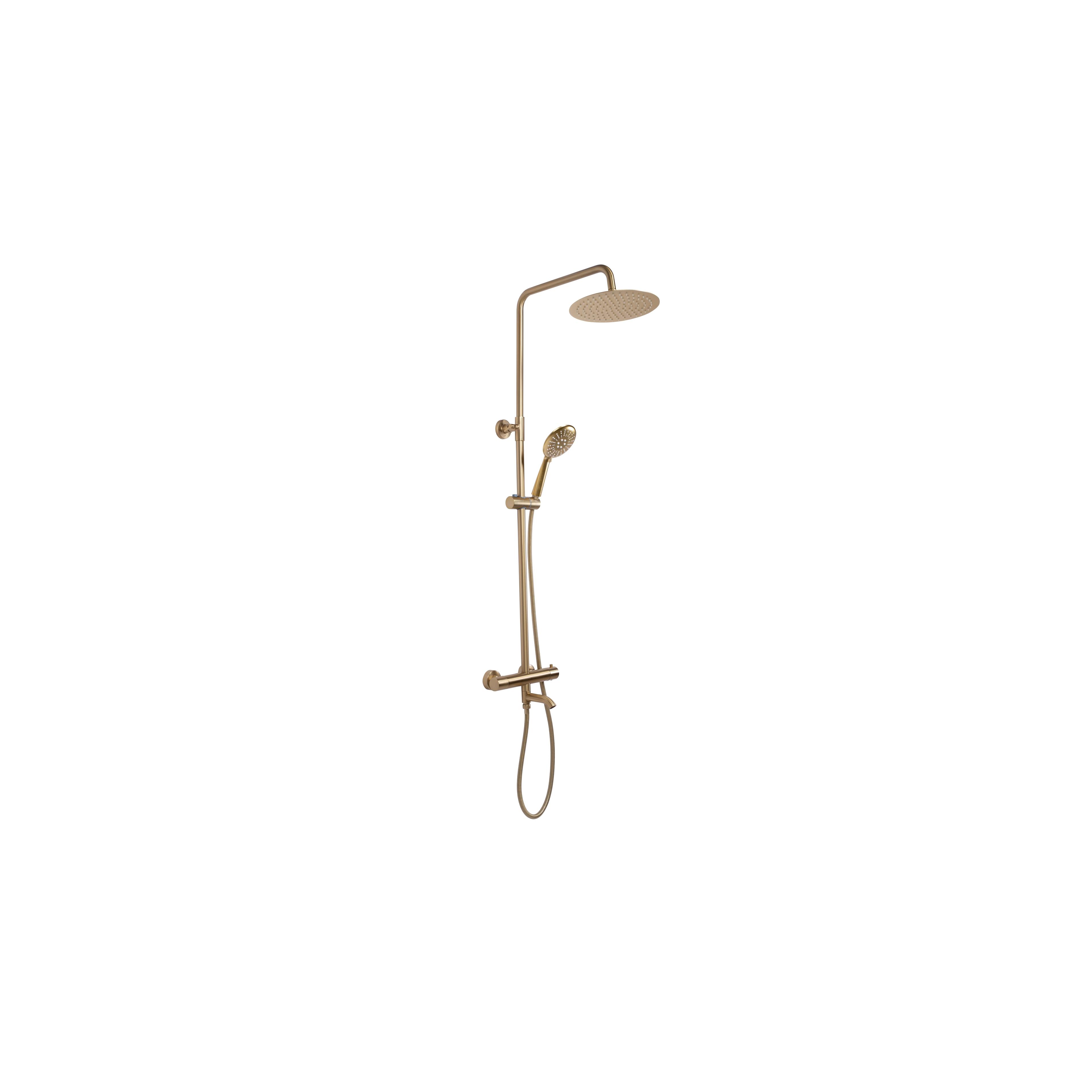 Coloana de dus cu termostat REA Lungo Gold Brush