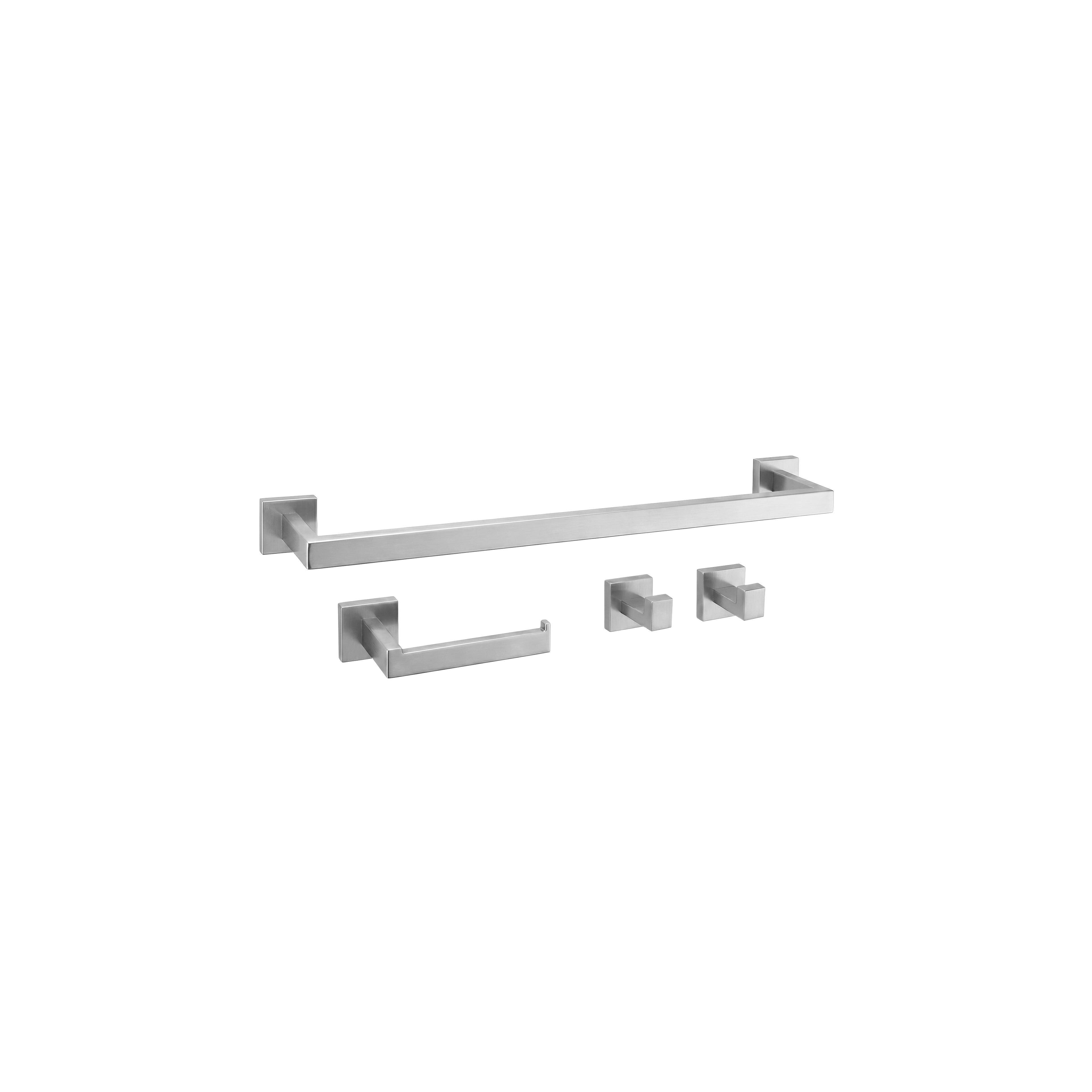 Badezimmer-Accessoire-Set Rio Brush Nickel 4-teilig