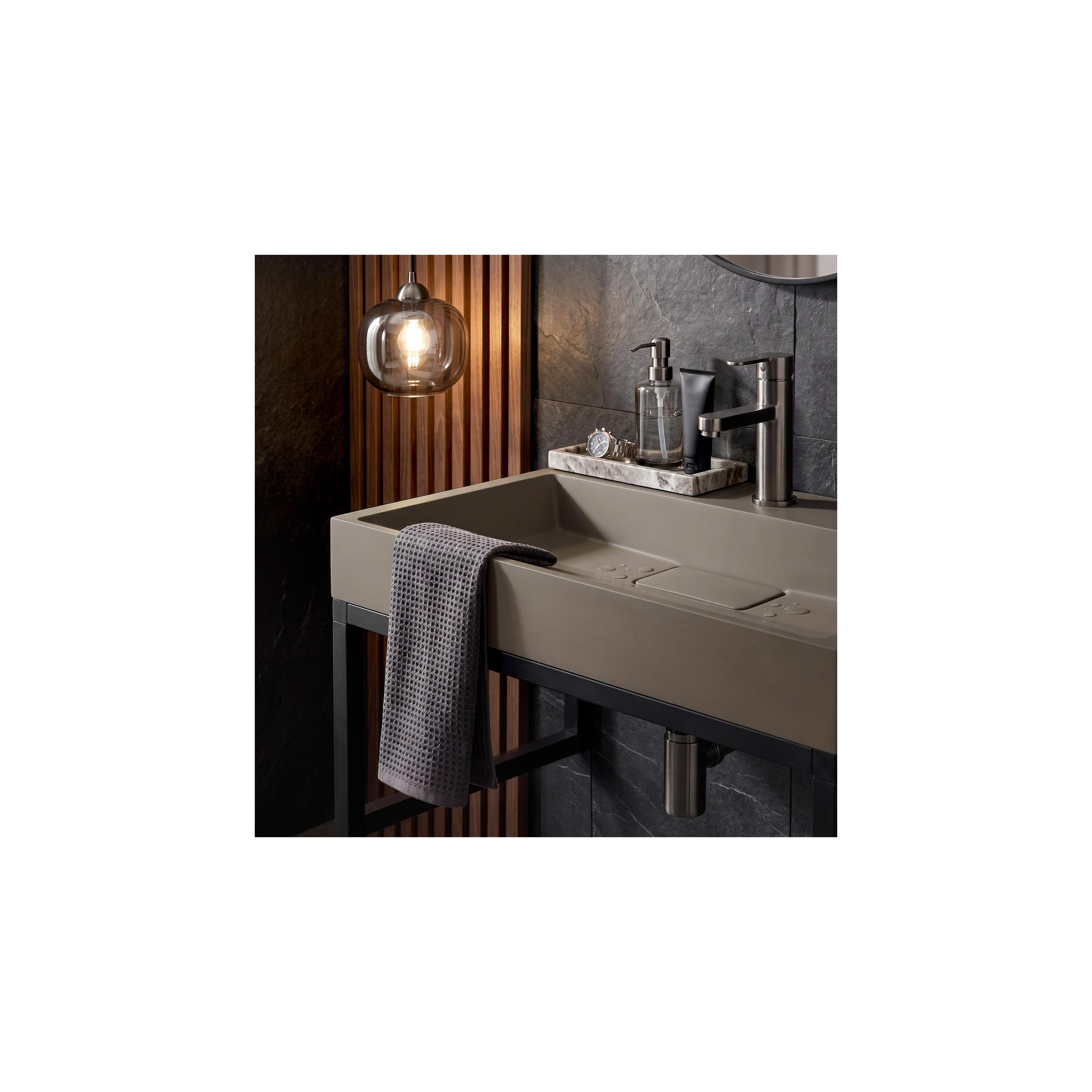 Konglomeratni umivaonik Rea GOYA 50CM Taupe + stalak