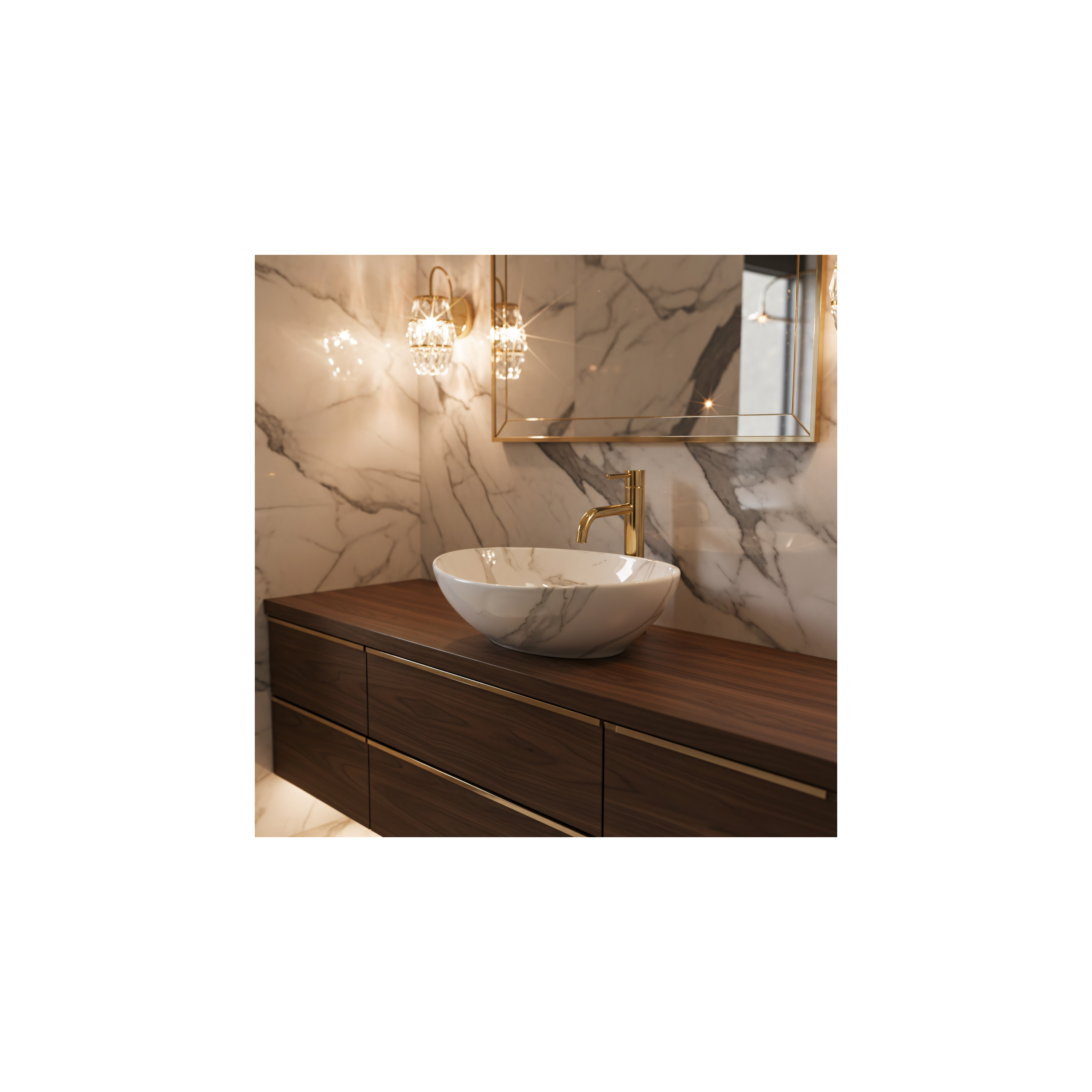 Νιπτήρας Rea Sofia Aiax Shiny Μ41 x Π 34.5 x  Υ 15