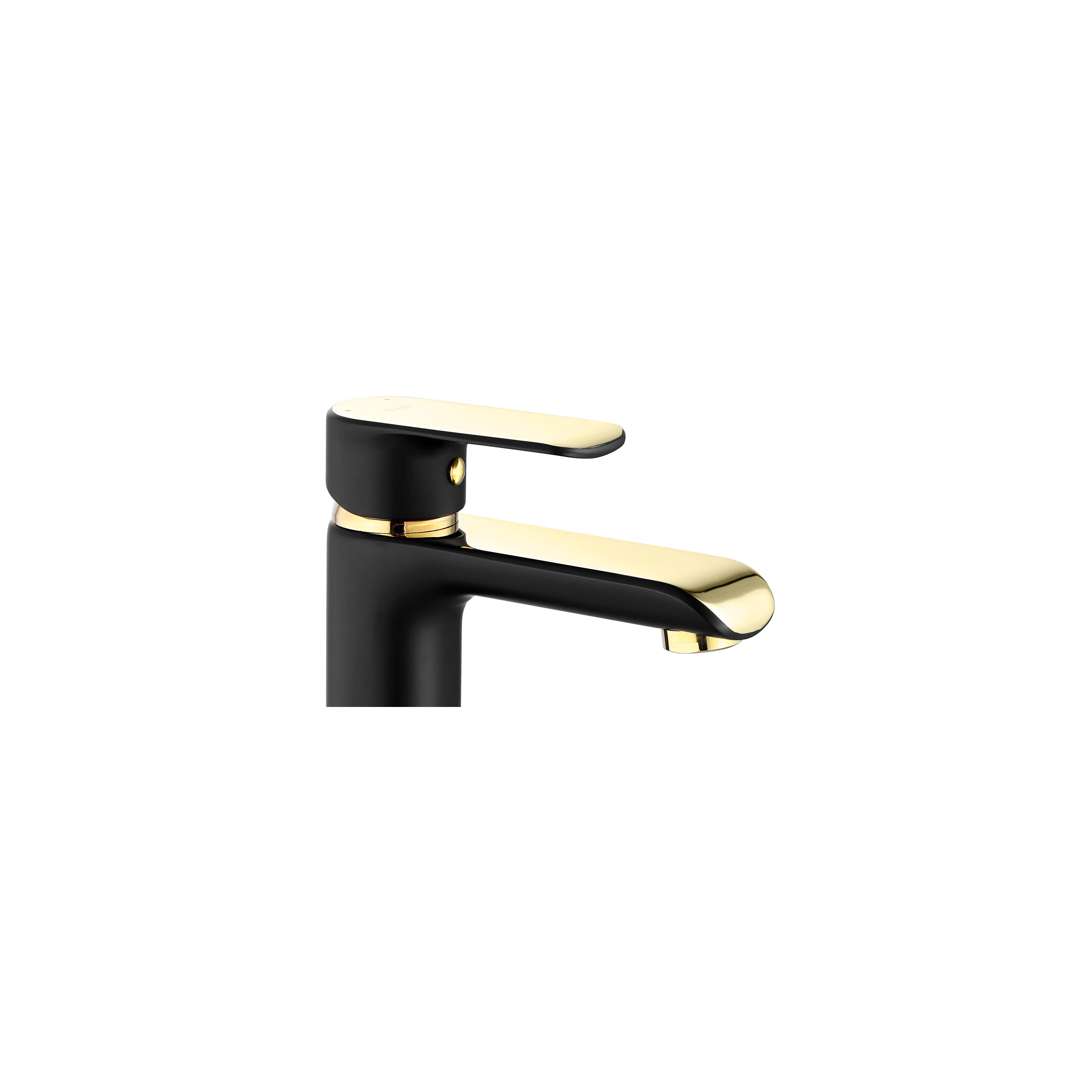 Waschbeckenarmatur REA Bloom Black Gold high