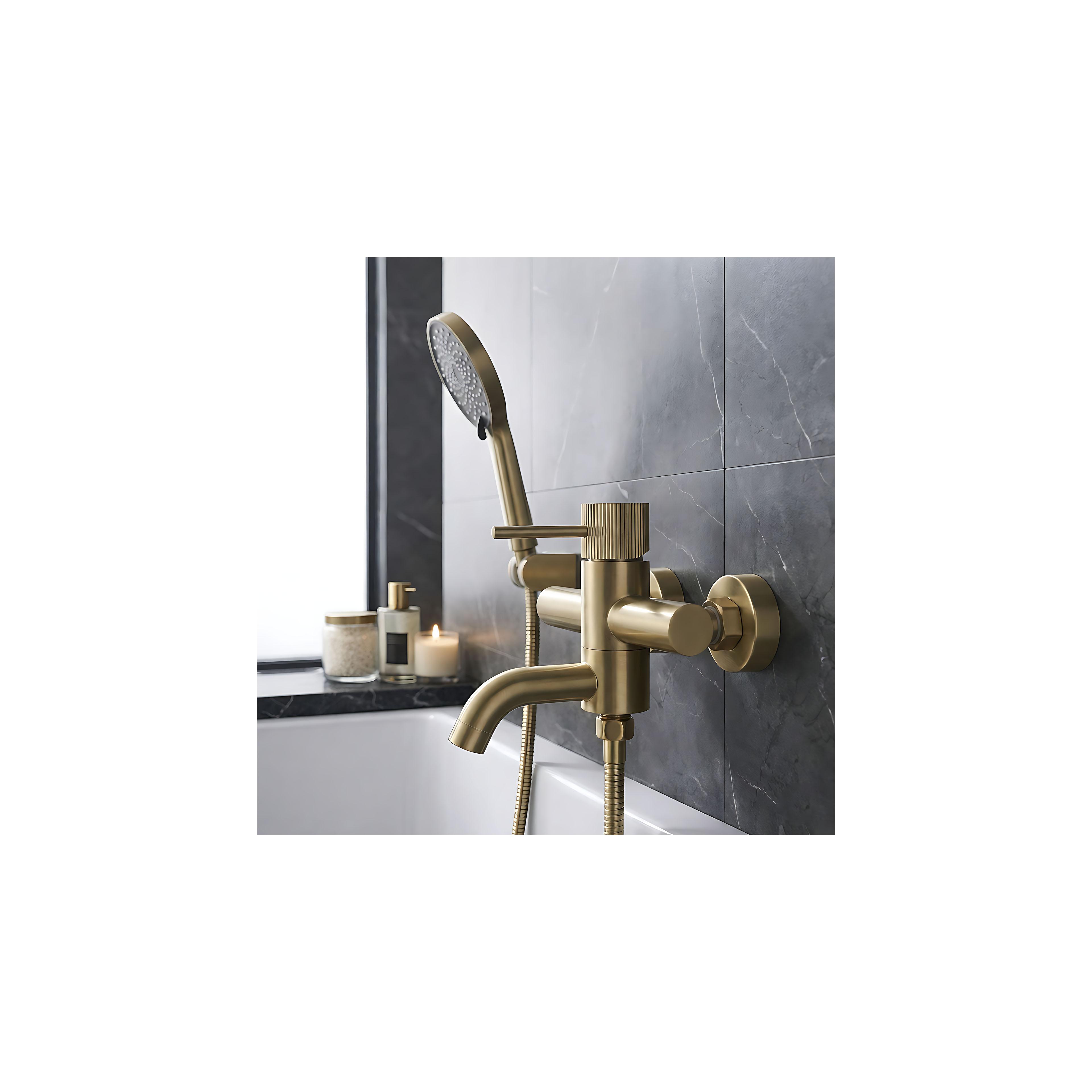 Rea Lungo Stripe vannas jaucējkrāns Gold Brush