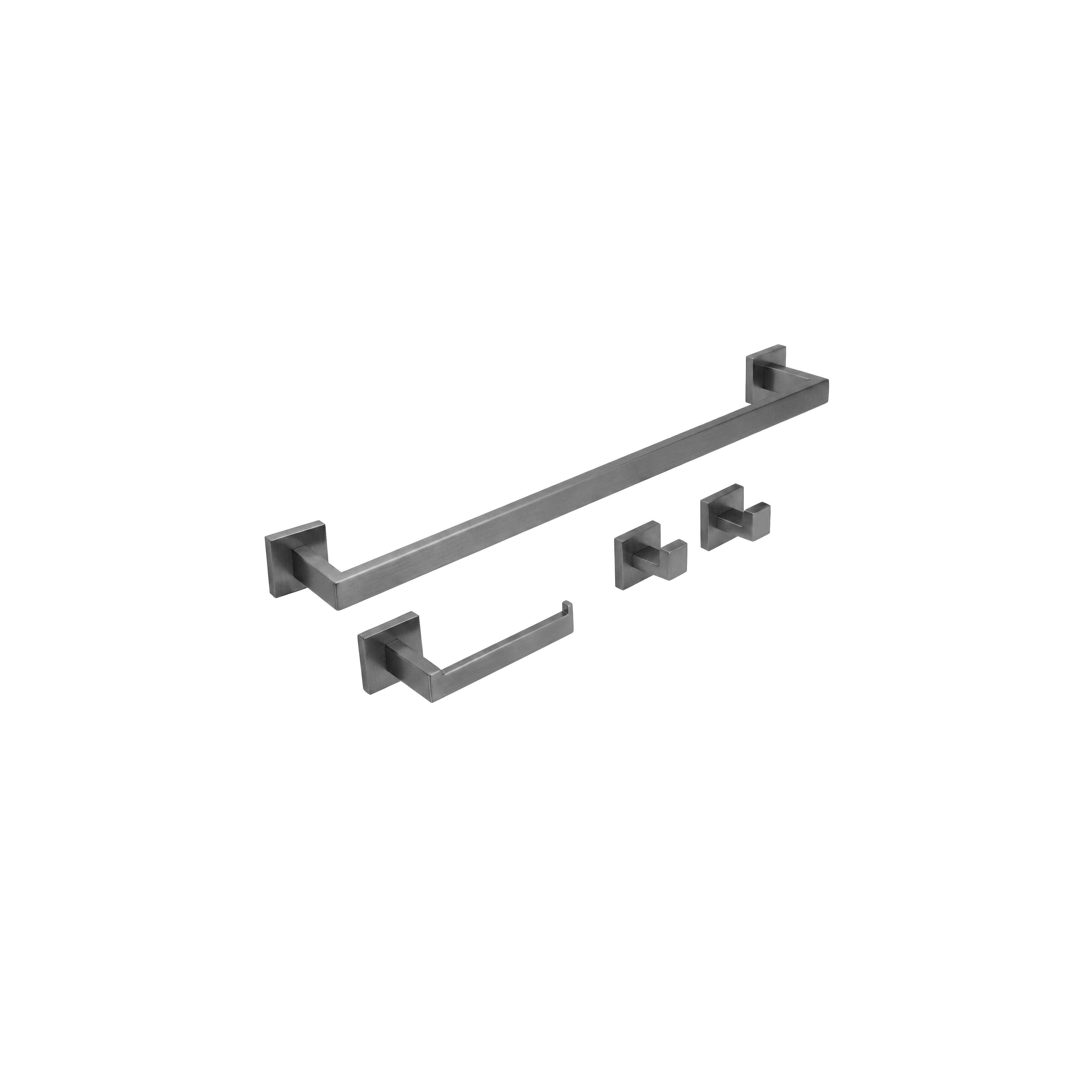Badezimmer-Accessoire-Set Rio Titan 4-teilig