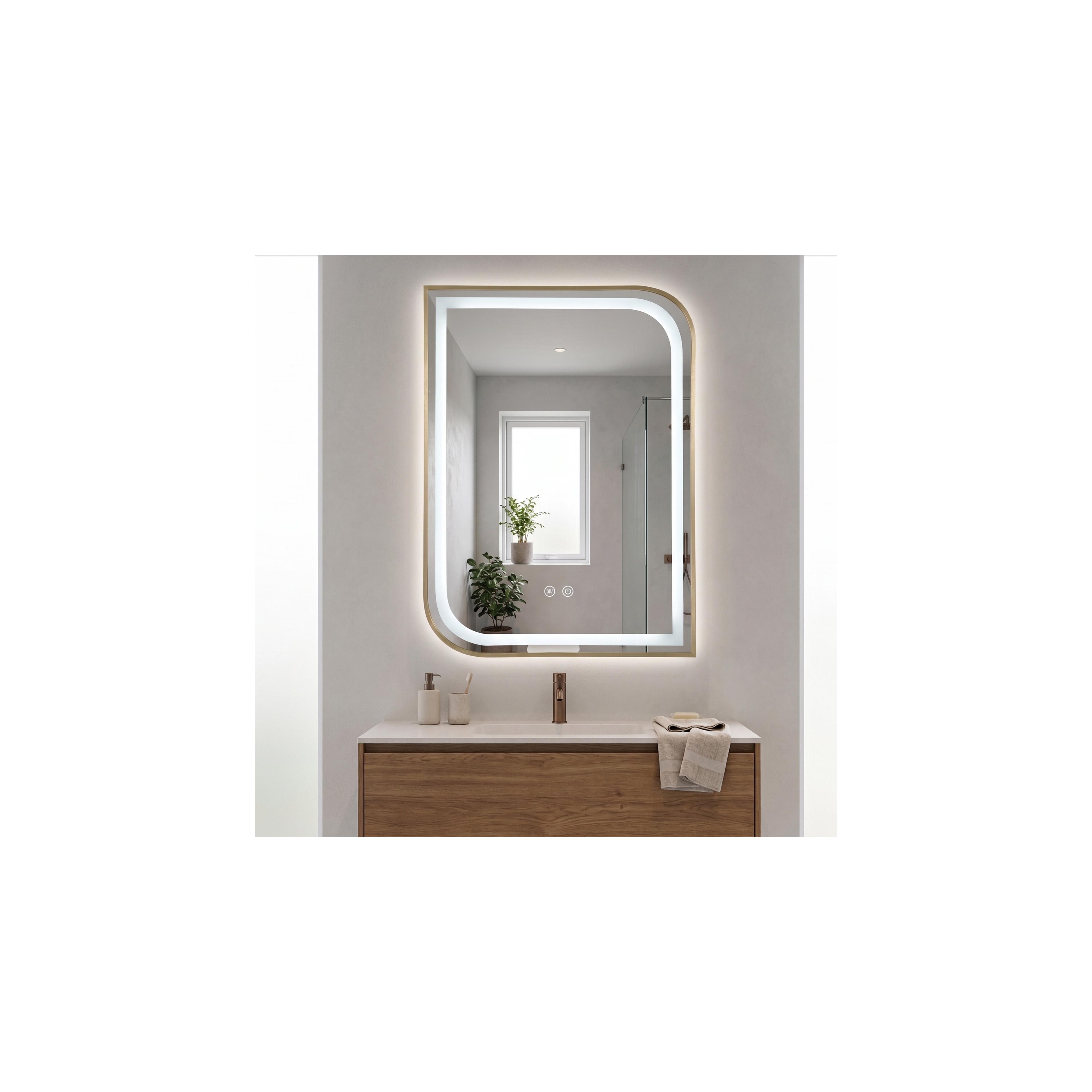 Specchio LED ZONE 70X50 BRUSH GOLD