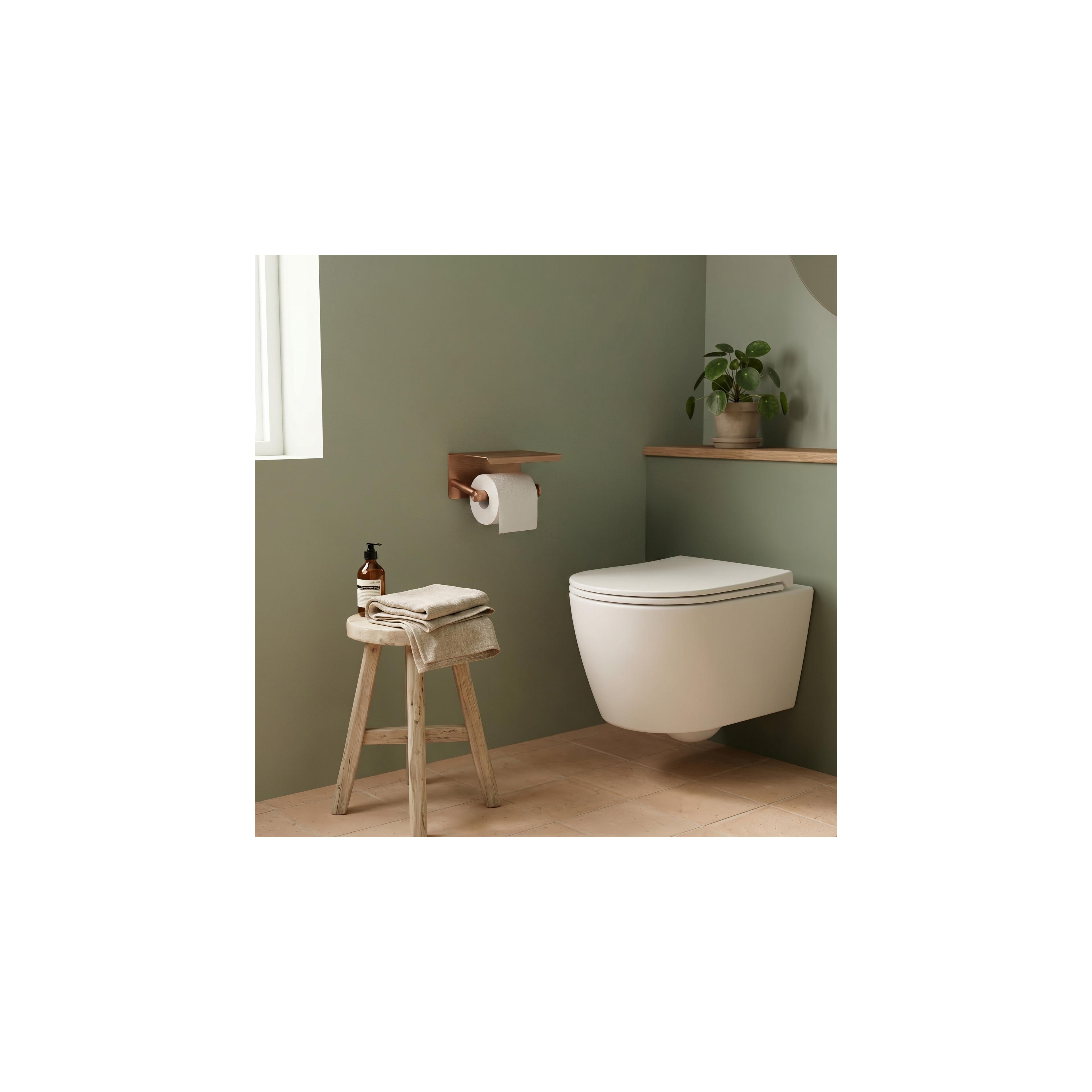 Toilettenpapierhalter mit Ablage 6613 Modern Copper