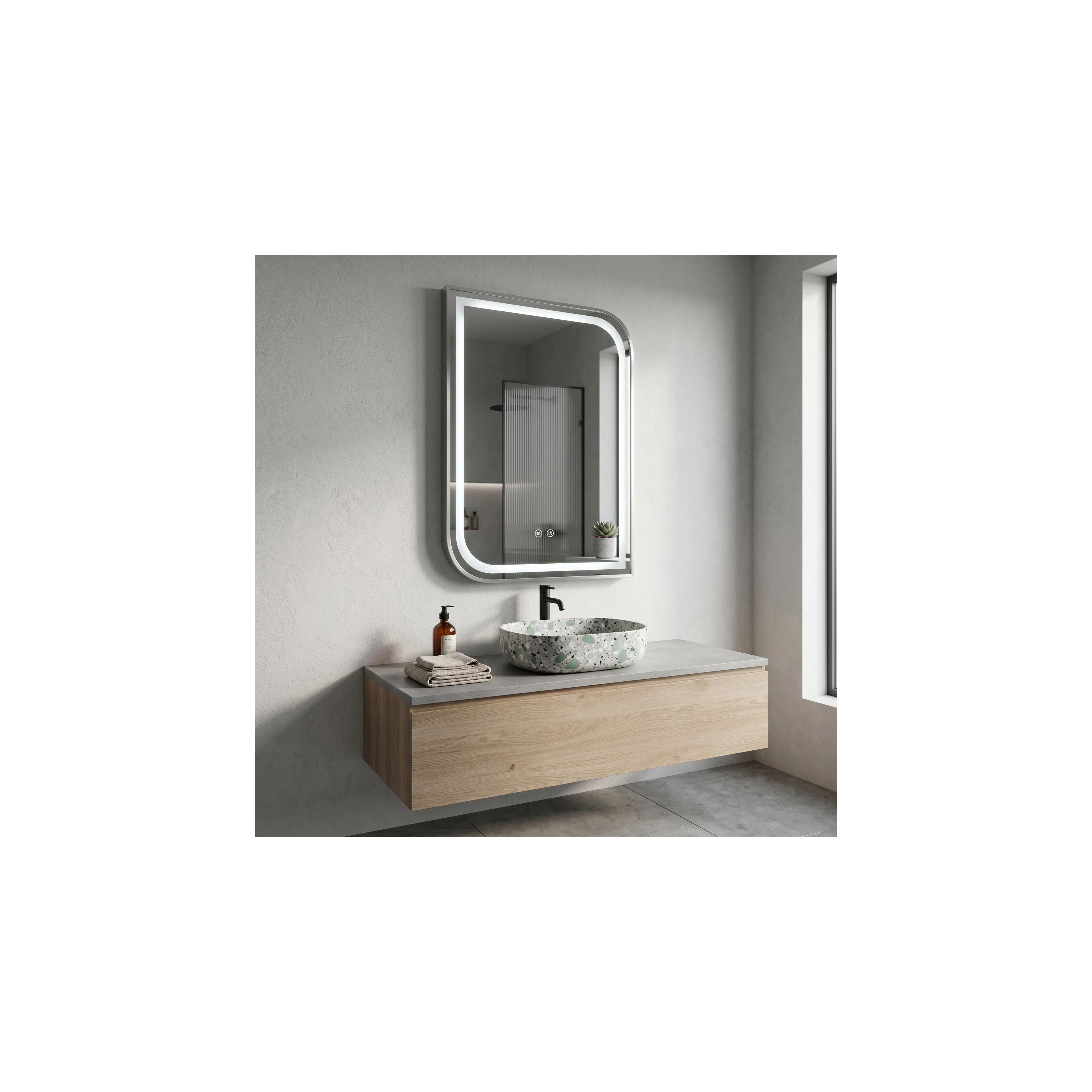 Зеркало LED ZONE 80x60 BRUSH NICKEL