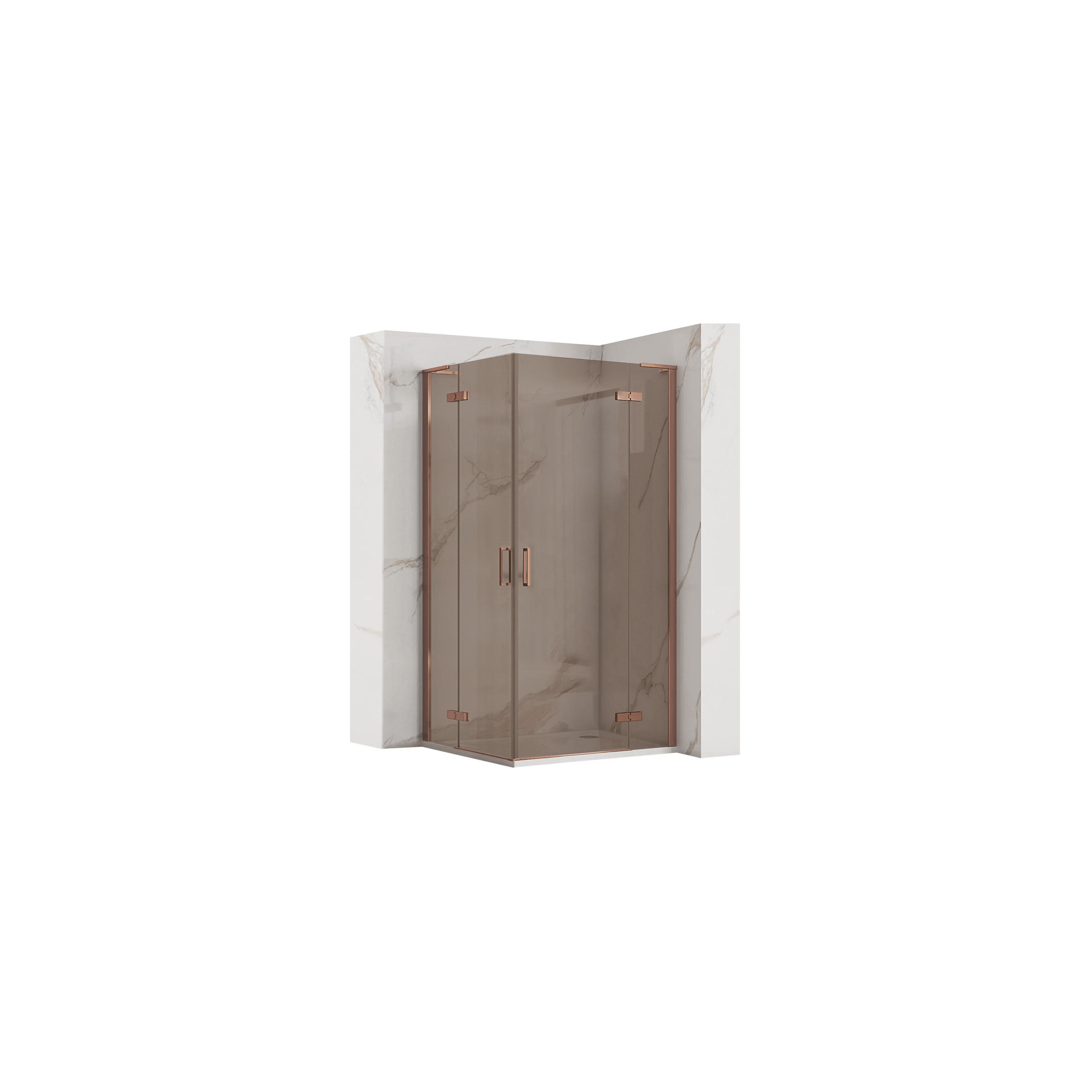 Душ кабина REA Hugo Double 90x90 Copper Brush