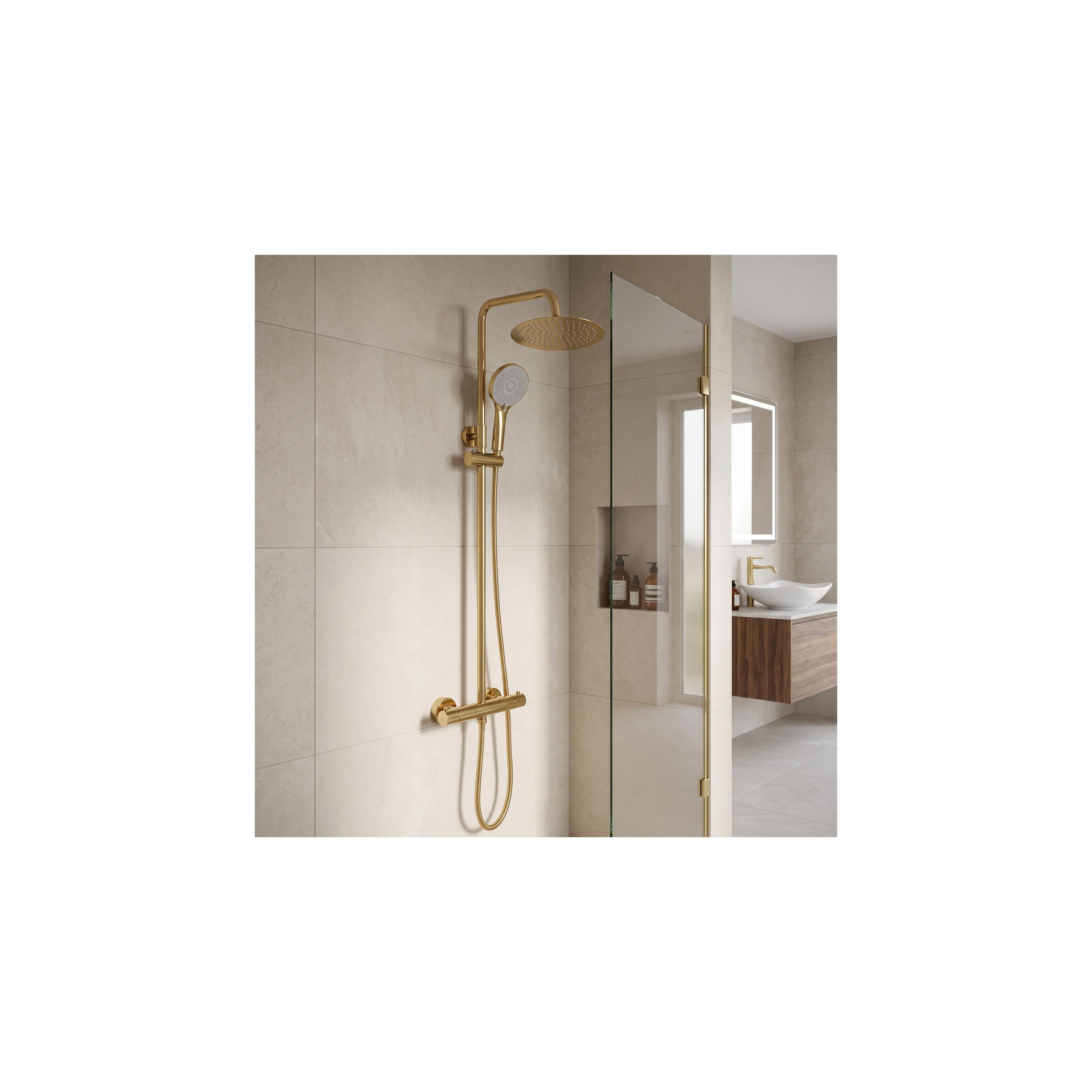 Shower set without spout with thermostat Rea Lungo Gold