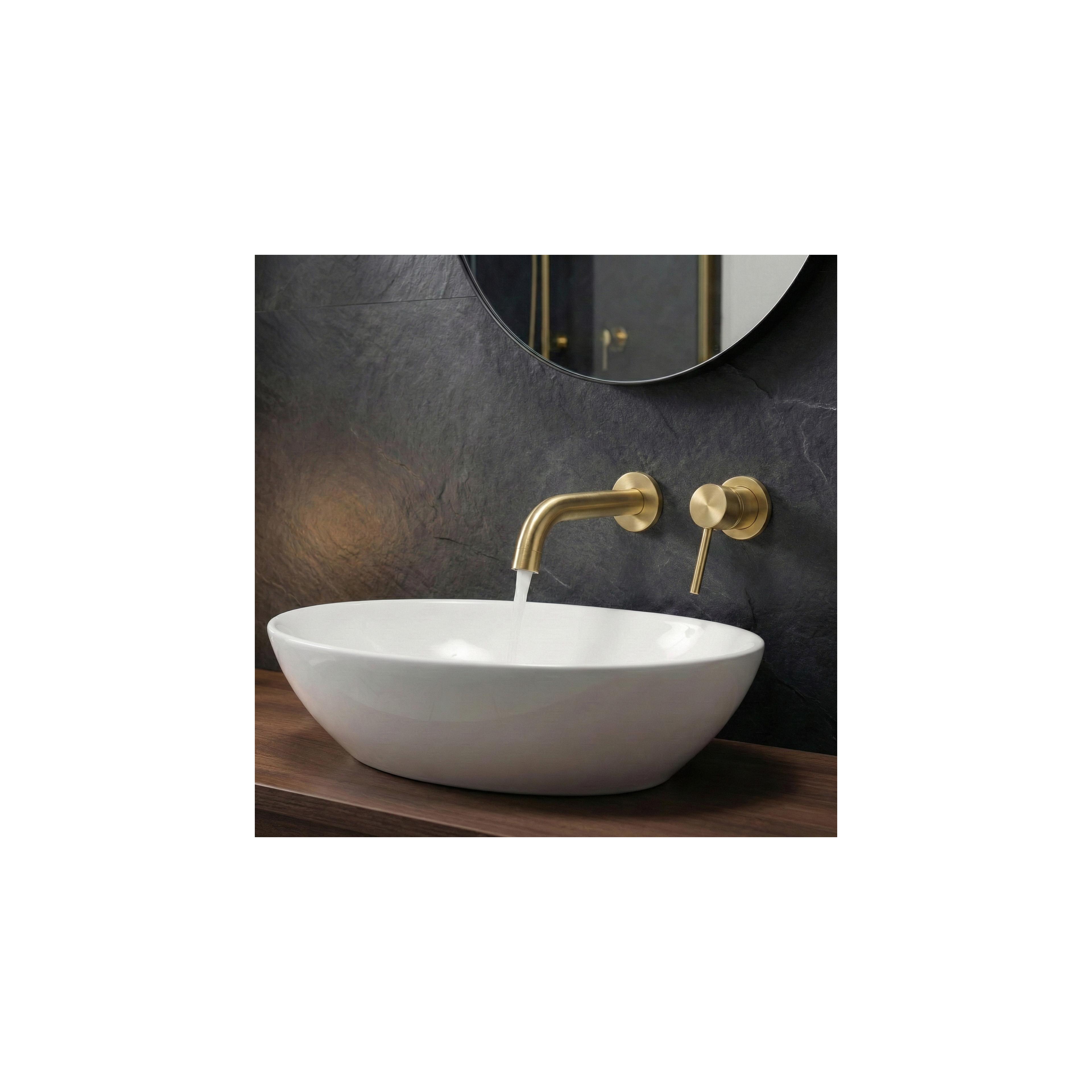 Auslauf für Unterputzarmatur Rea Lungo 20 cm Matt Gold
