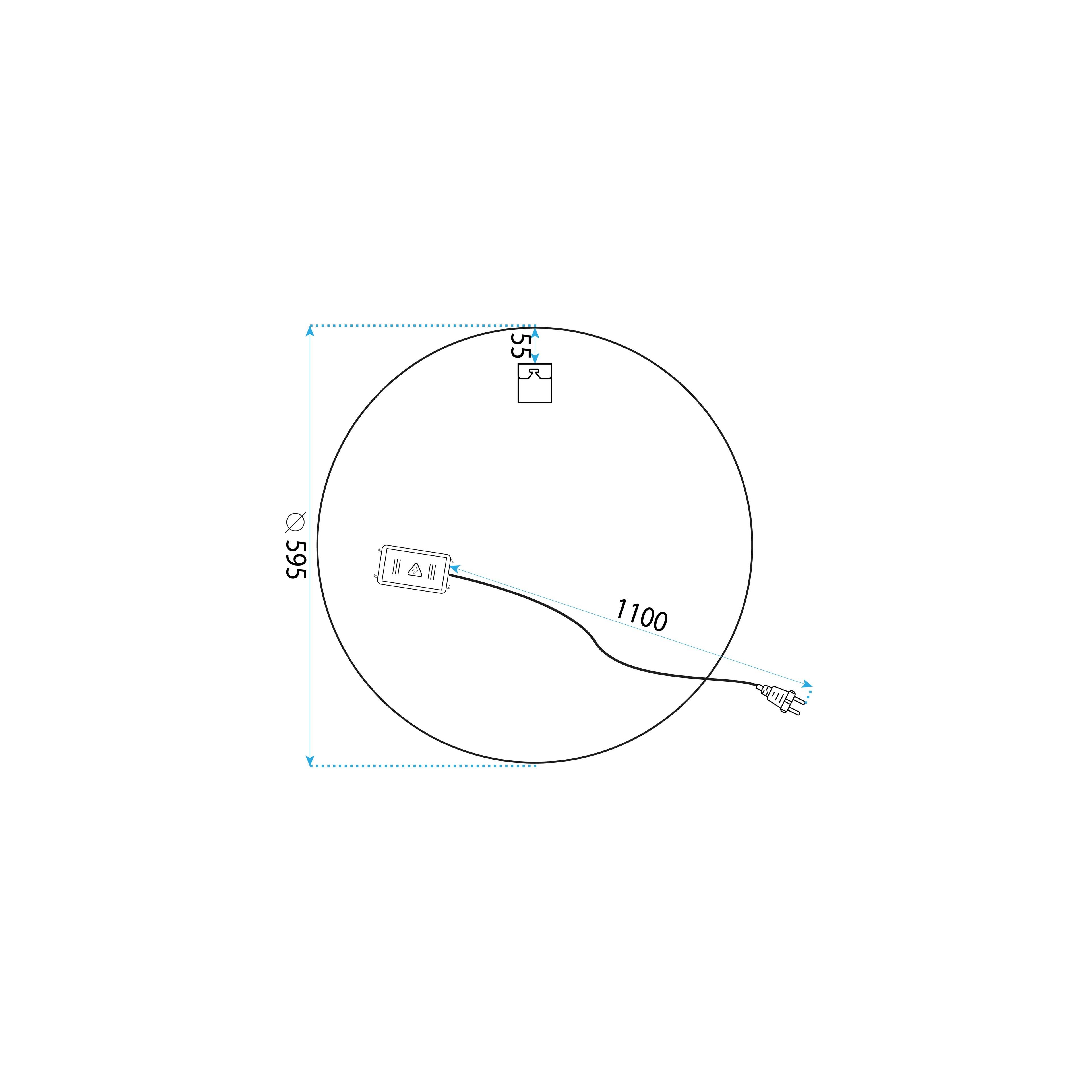 Mirror LED 60cm H108