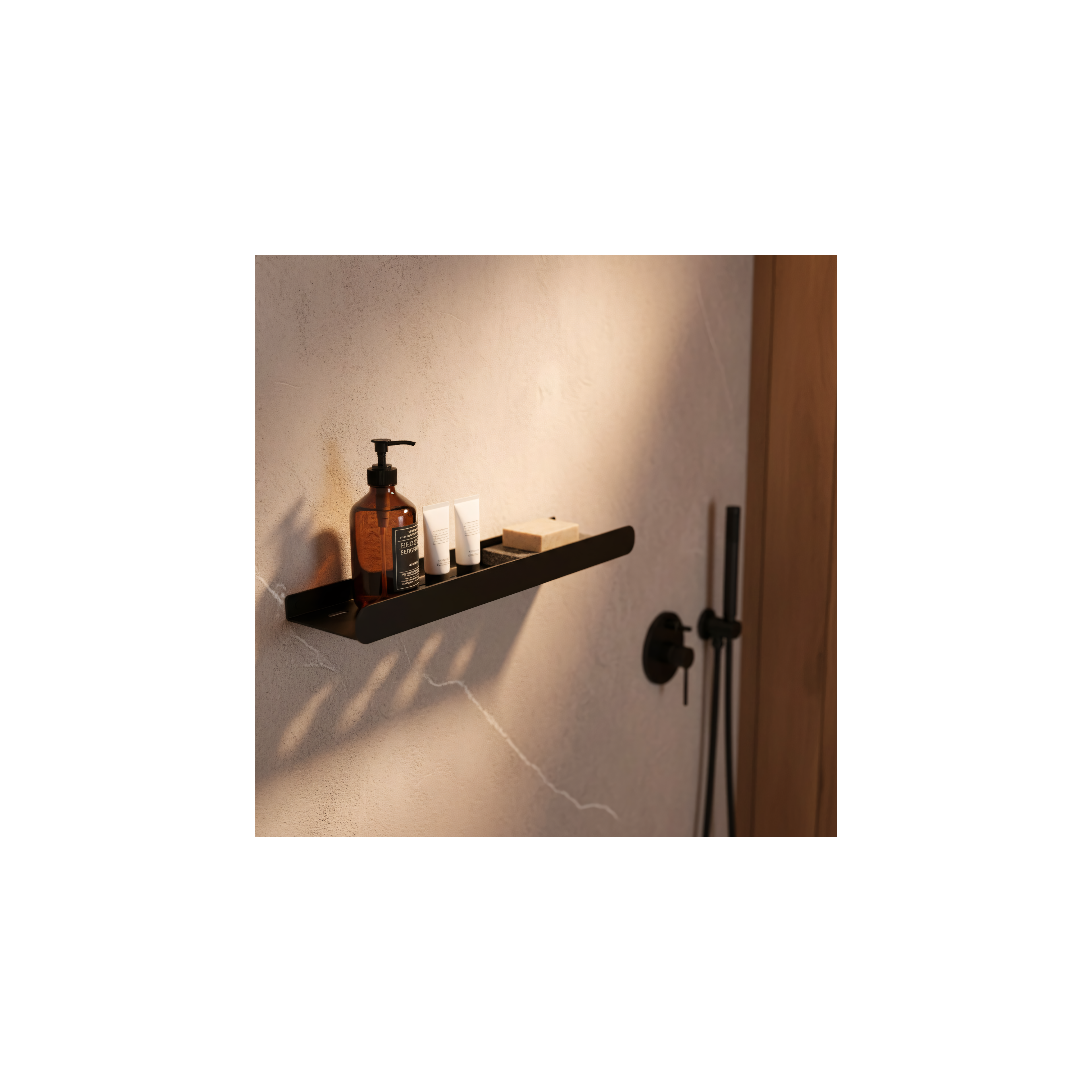 Bathroom shelf SF03 60cm black matt