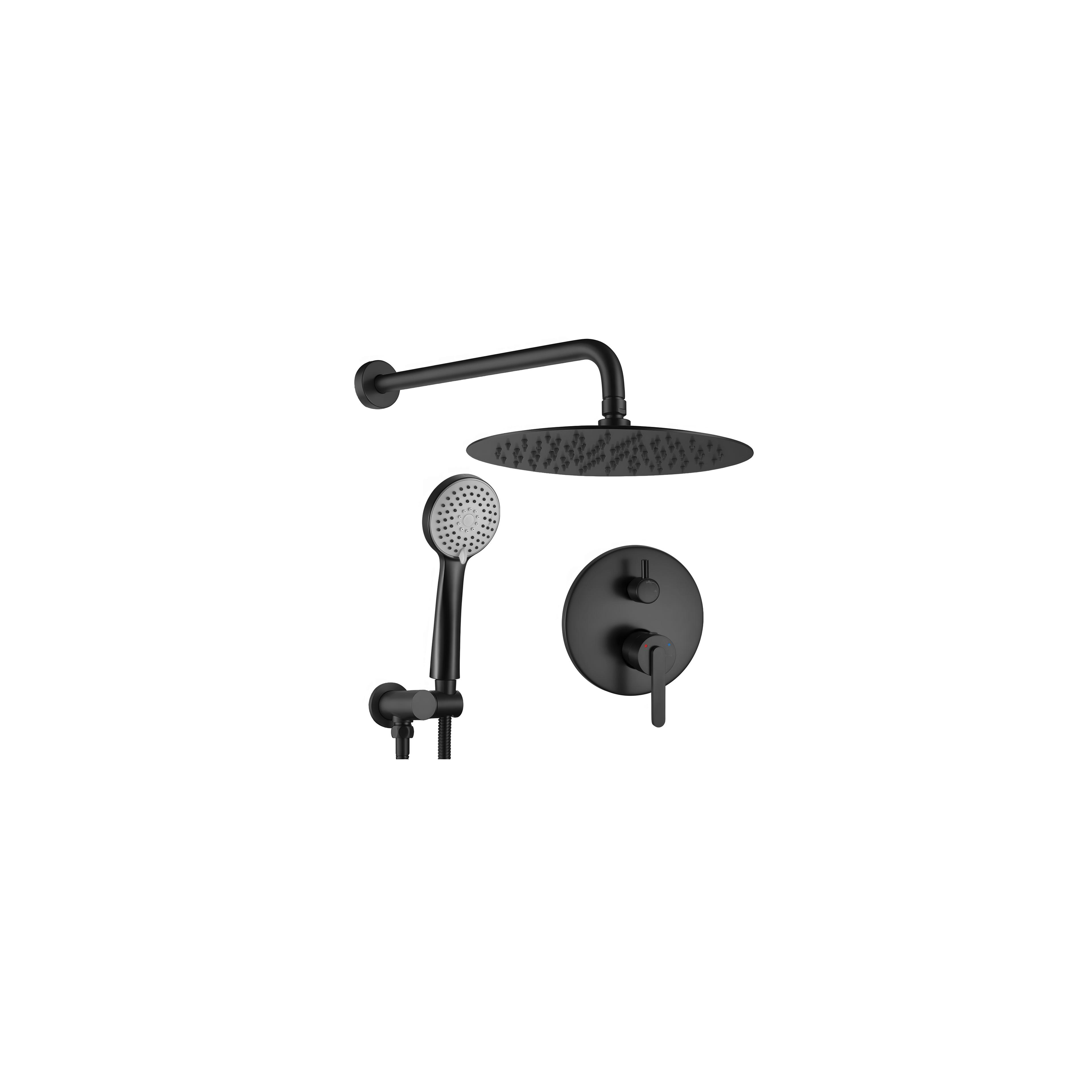 Kit de douche encastré Rea Ontario Black + BOX