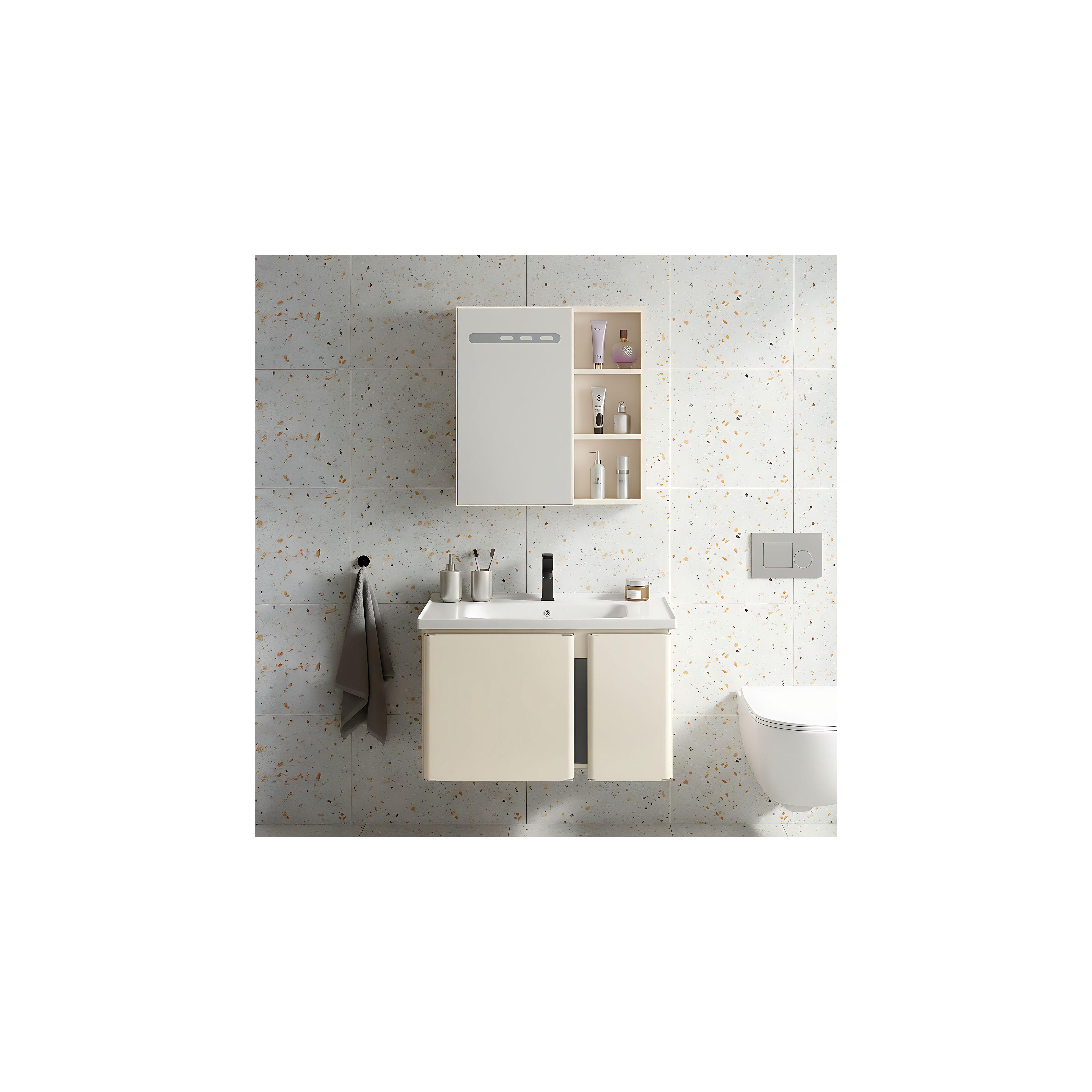Badezimmermöbel-Set mit Waschbecken Tula 60cm Beige