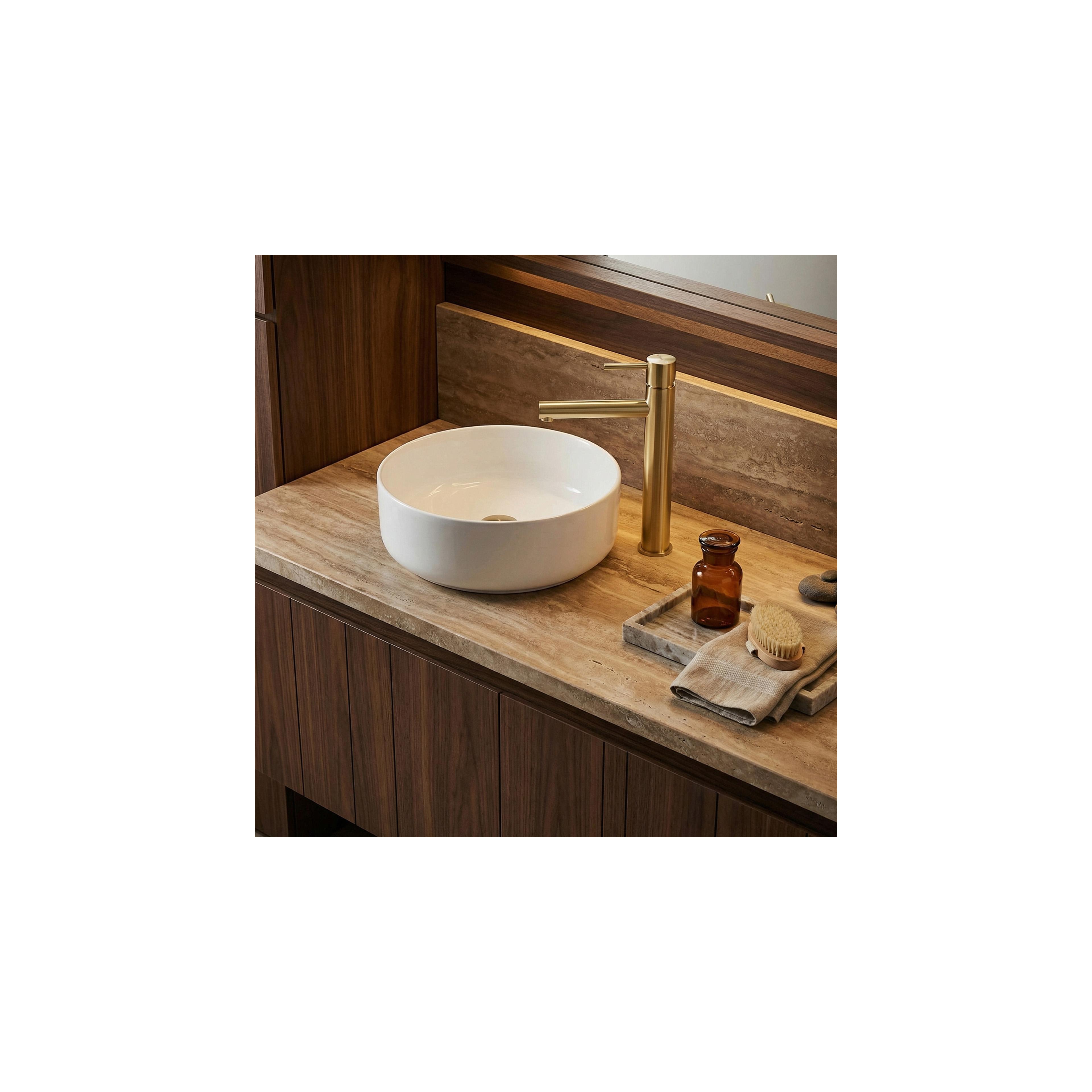 Waschbeckenarmatur Rea Tess Brush Gold High