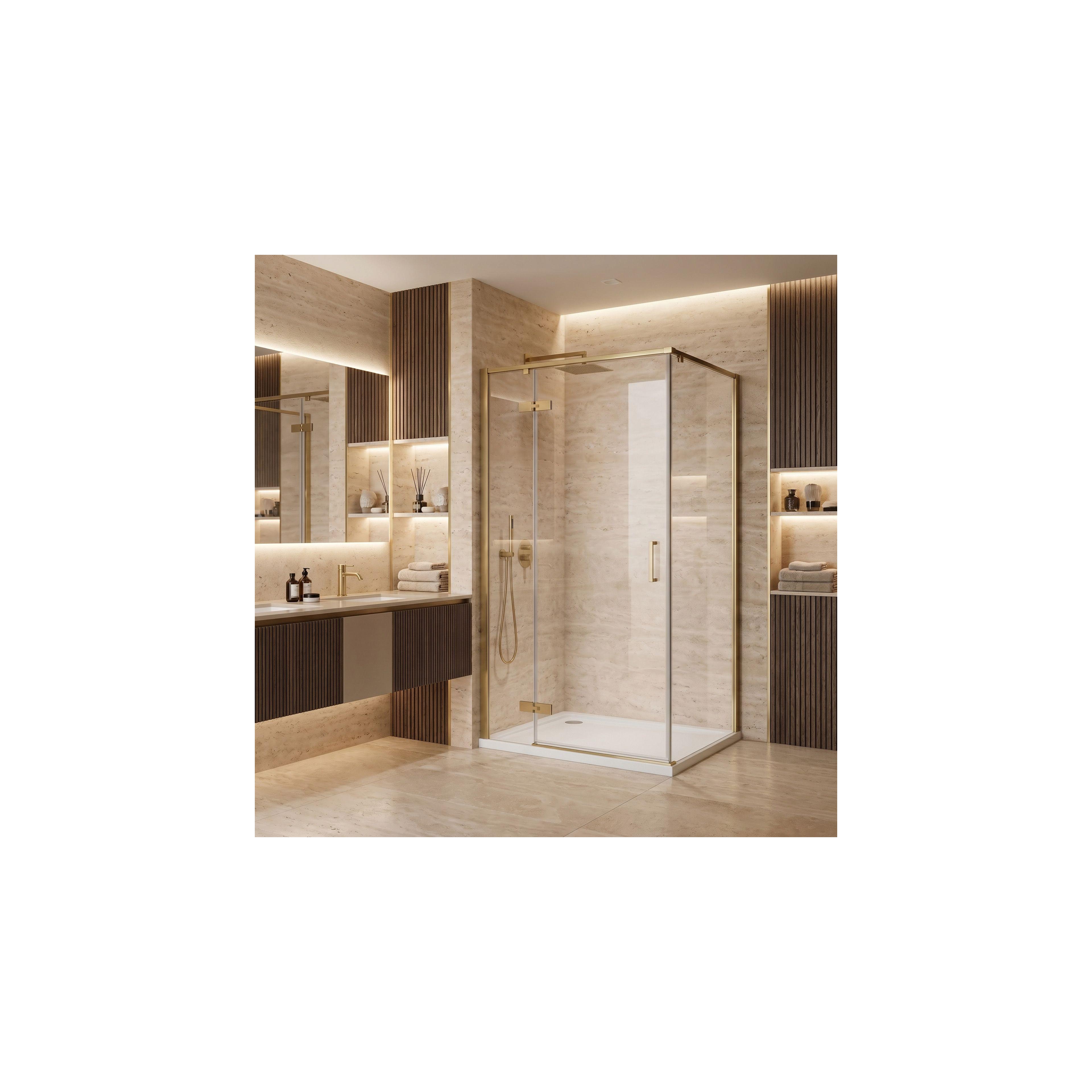 Duschkabine Rea Bruno 120x90 Brush Gold