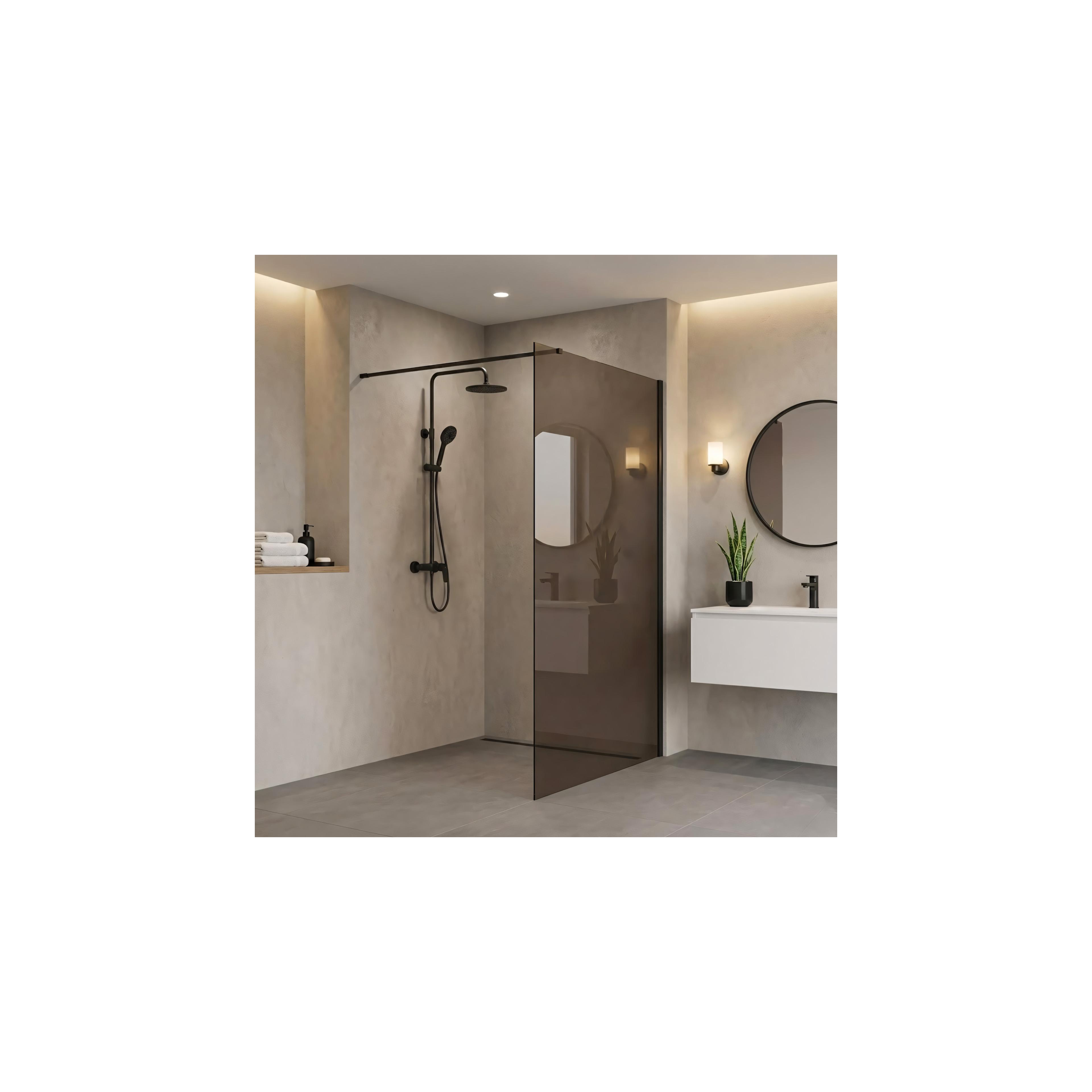 Sprchová zástěna Rea Flexi Brown / Black 110