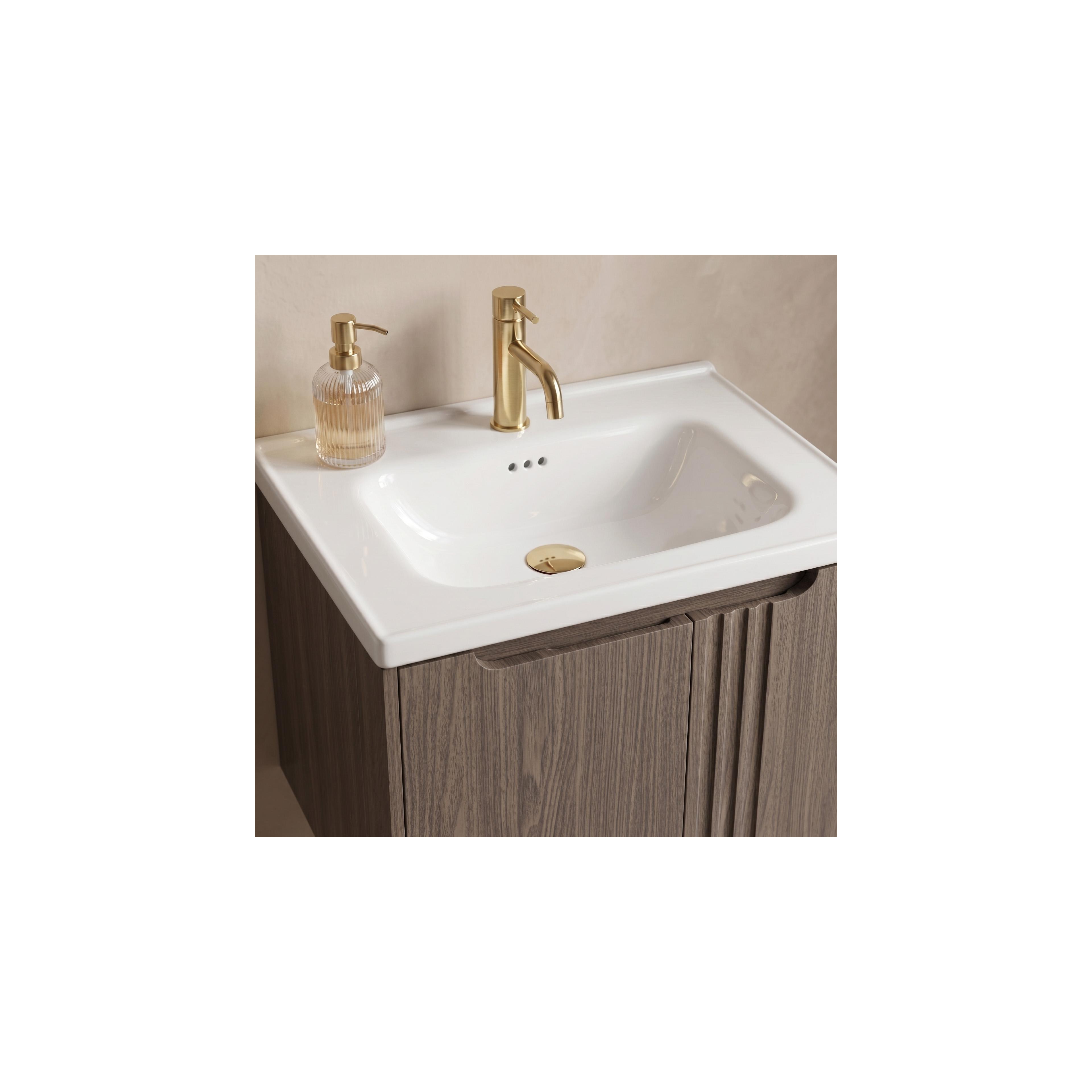 Bathroom vanity unit with sink Rea DB86-60L-1 Dark 60cm