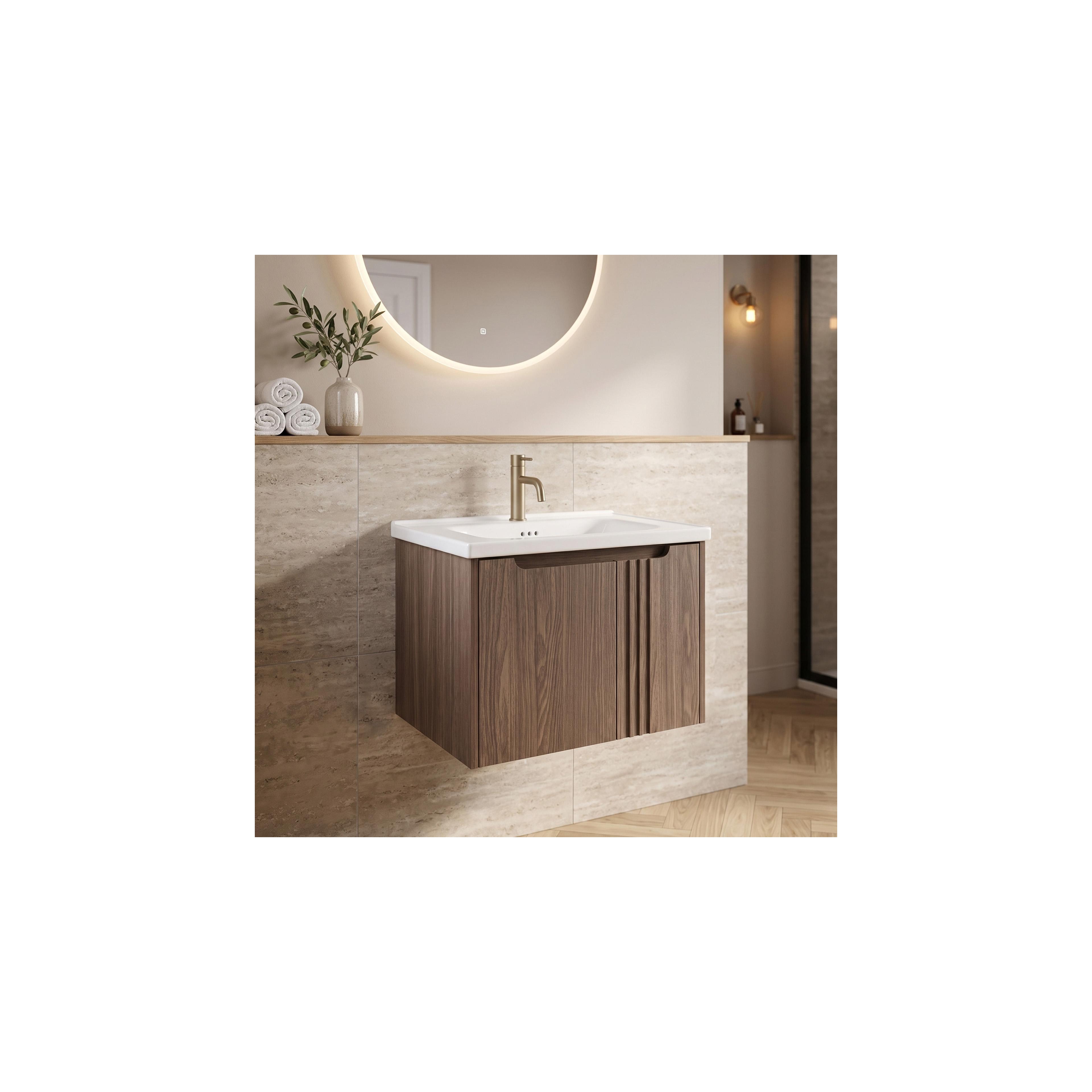 Bathroom vanity unit with sink Rea DB86-60L-1 Dark 60cm