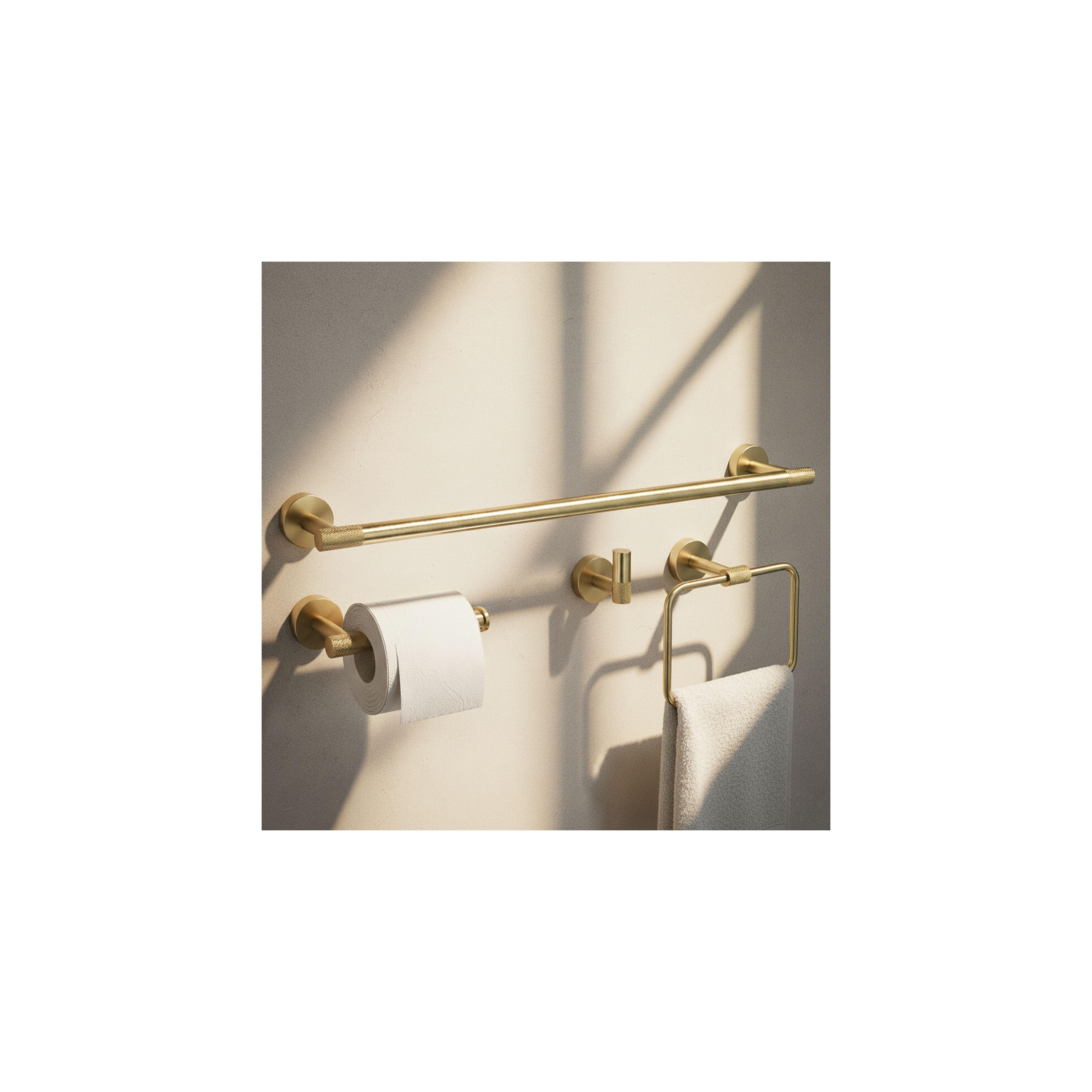 Badezimmer-Accessoire-Set GRID Brush Gold 4-teilig