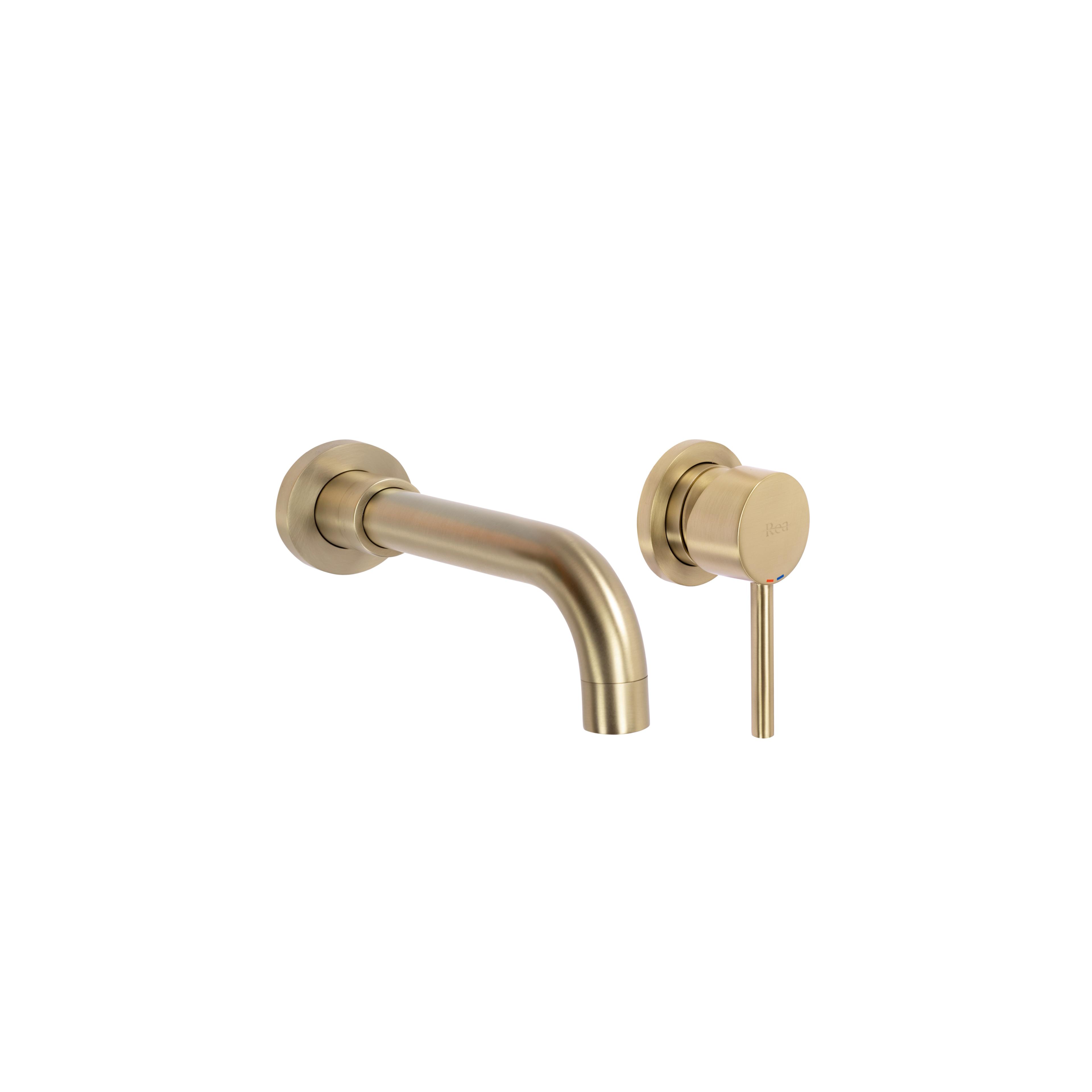 Wall Mounted faucet Rea  Lungo LONGBrush Gold + BOX
