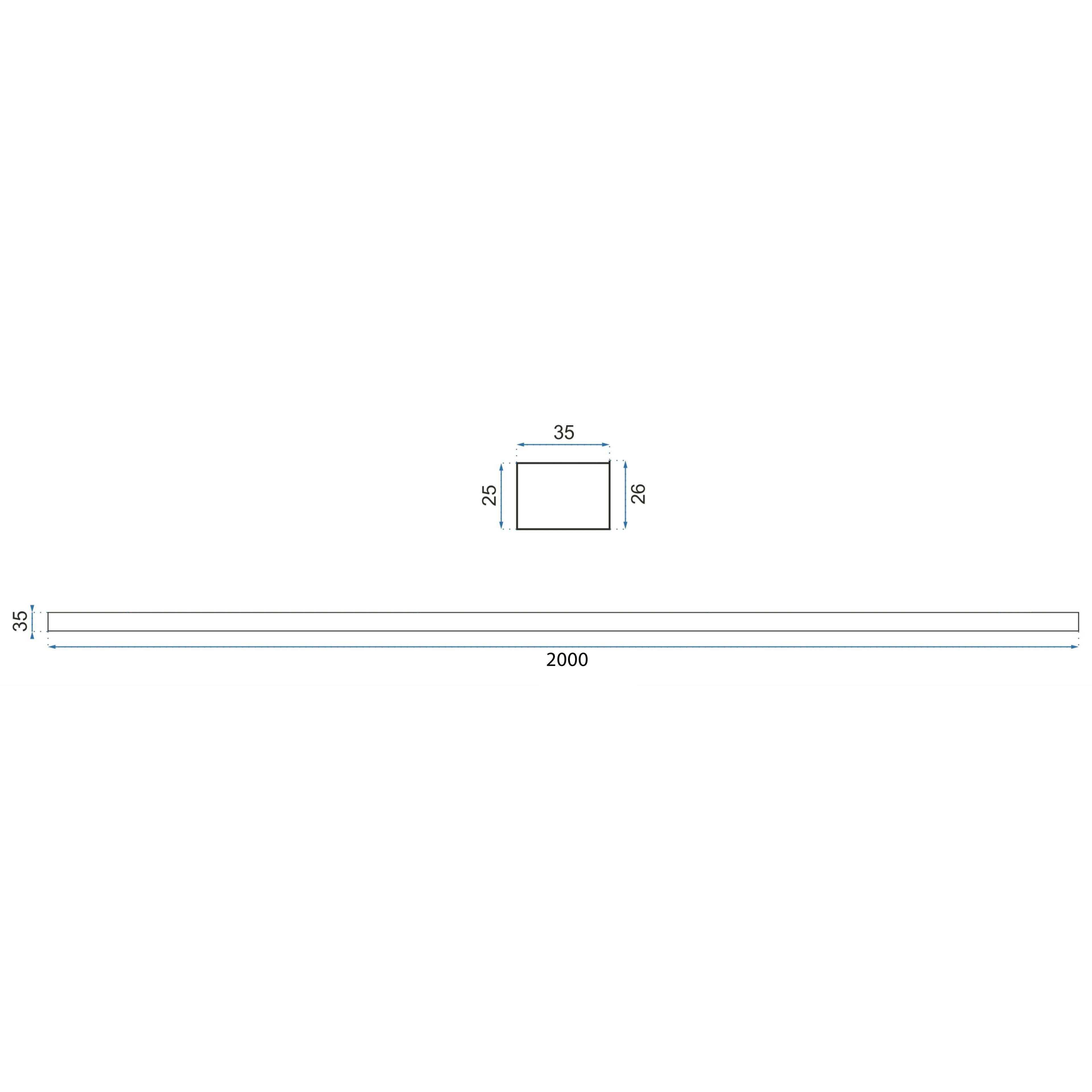Verbreiterungsadapter 200cm Brush Gold