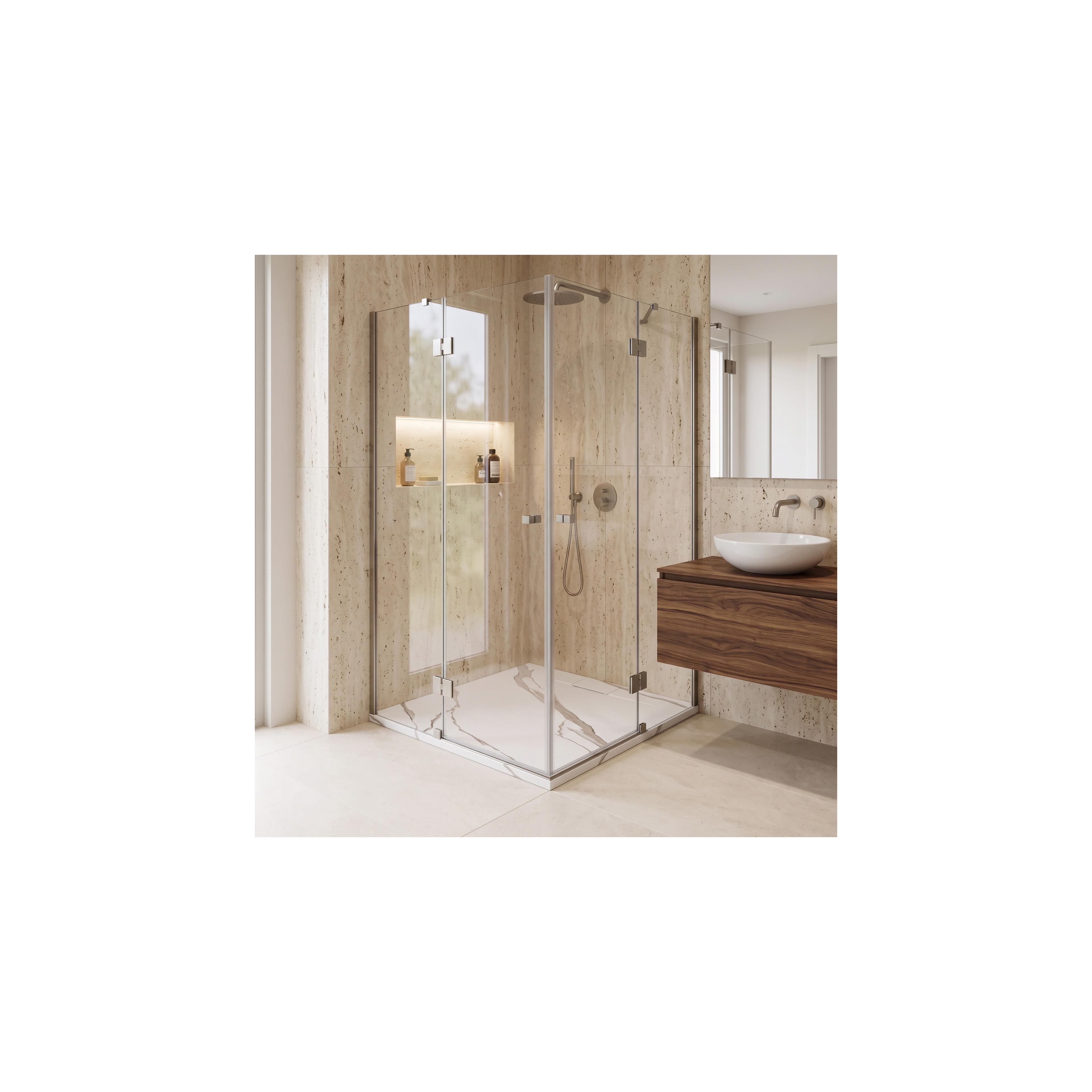 Cada de duș Bazalt CARRARA WHITE 90x90